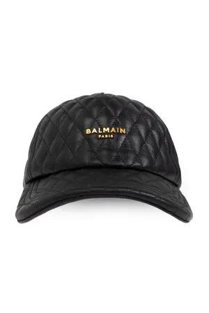 Balmain o1s1wg111225 Size:OS/Plaque Quilted Baseball Cap in Black Size ONE SIZE - 1 Preview