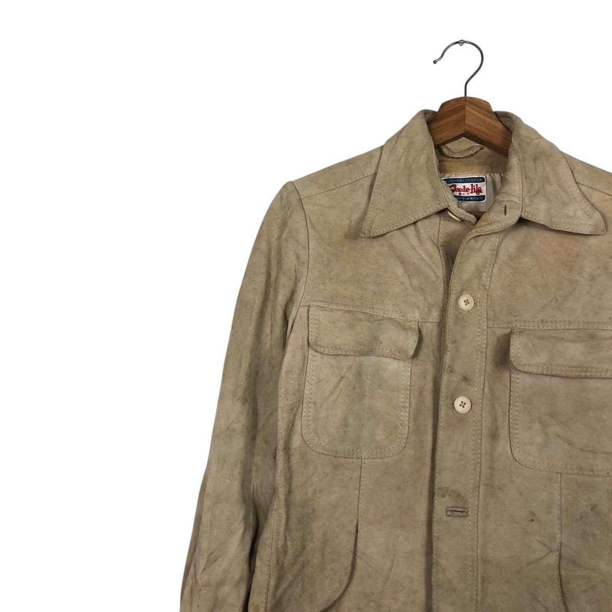 Japanese Brand 📌Vintage Chore Button Leather Jacket Suede Issey Miyake Size US M / EU 48-50 / 2 - 8 Thumbnail
