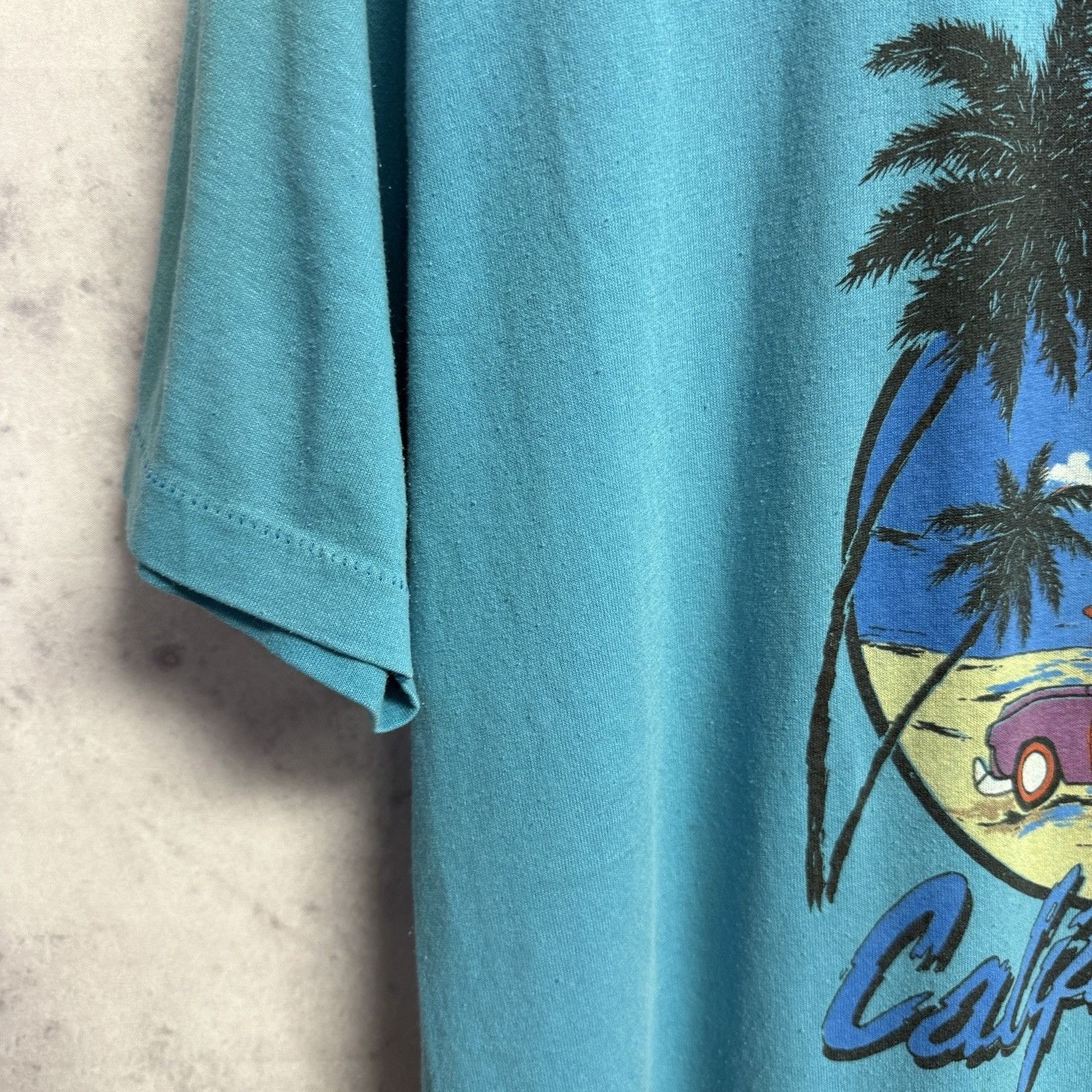 Vintage Vintage 80s California T Shirt Mens L Blue Single Stitch Bea Size US XL / EU 56 / 4 - 5 Thumbnail