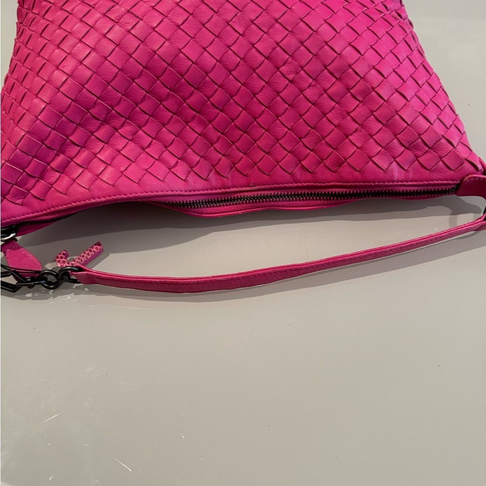 Bottega Veneta BOTTEGA VENETA Intrecciato Leather Shoulder Bag - Pink Rare Size ONE SIZE - 5 Thumbnail