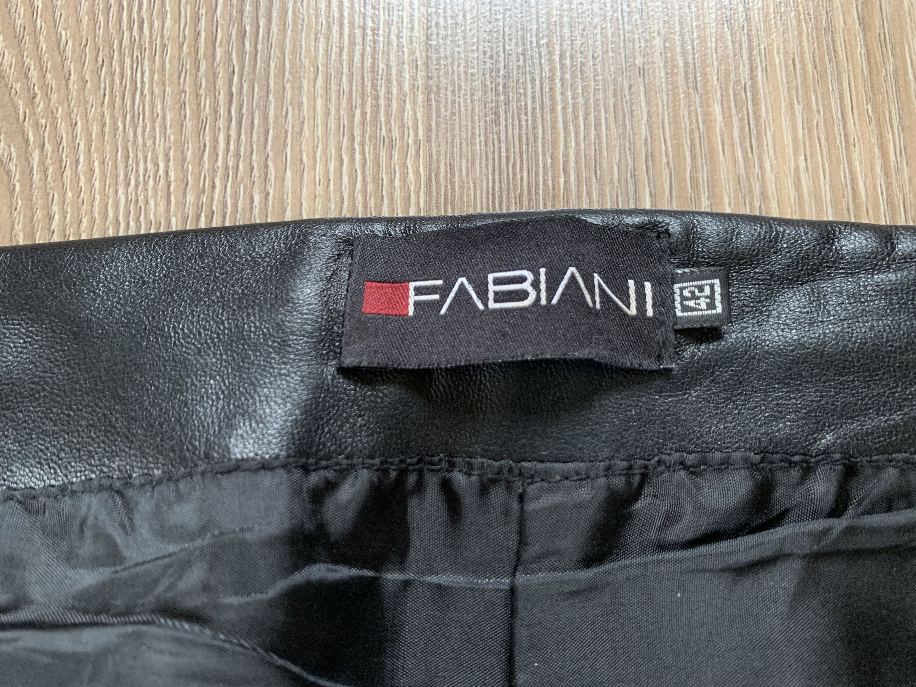 Leather Fabiani Women's Vintage Leather Bell Bottom Pants Size 26" / US 2 / IT 38 - 6 Thumbnail