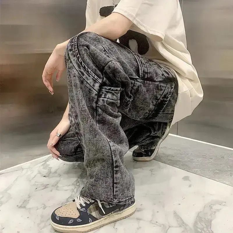 Japanese Brand Cyber Y2K Fashion Baggy Pleated Stacked Jeans Size US 30 / EU 46 - 2 Thumbnail