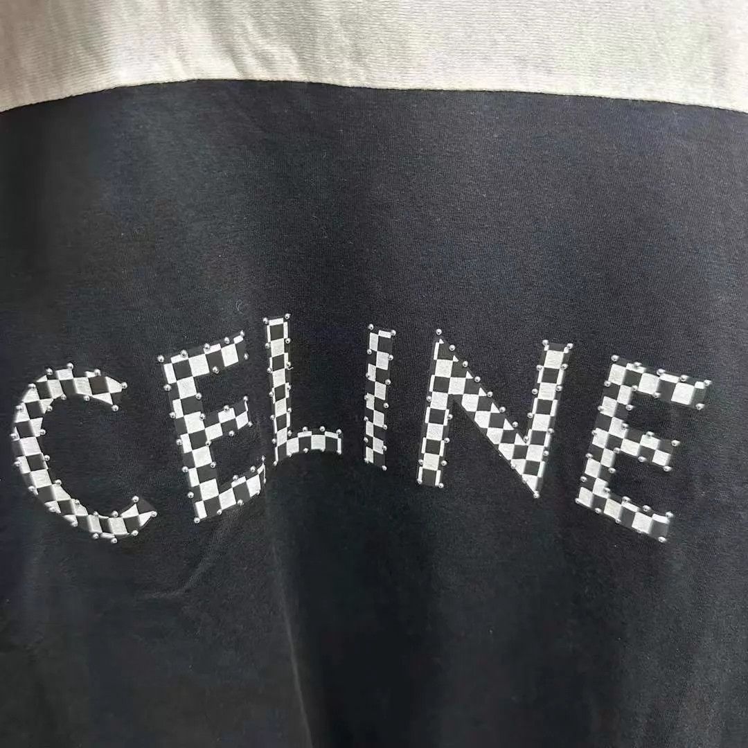 Celine Celine B&W Checkered Logo SS Tee XXL NWT Size XXL / US 16-18 / IT 52-54 - 3 Thumbnail
