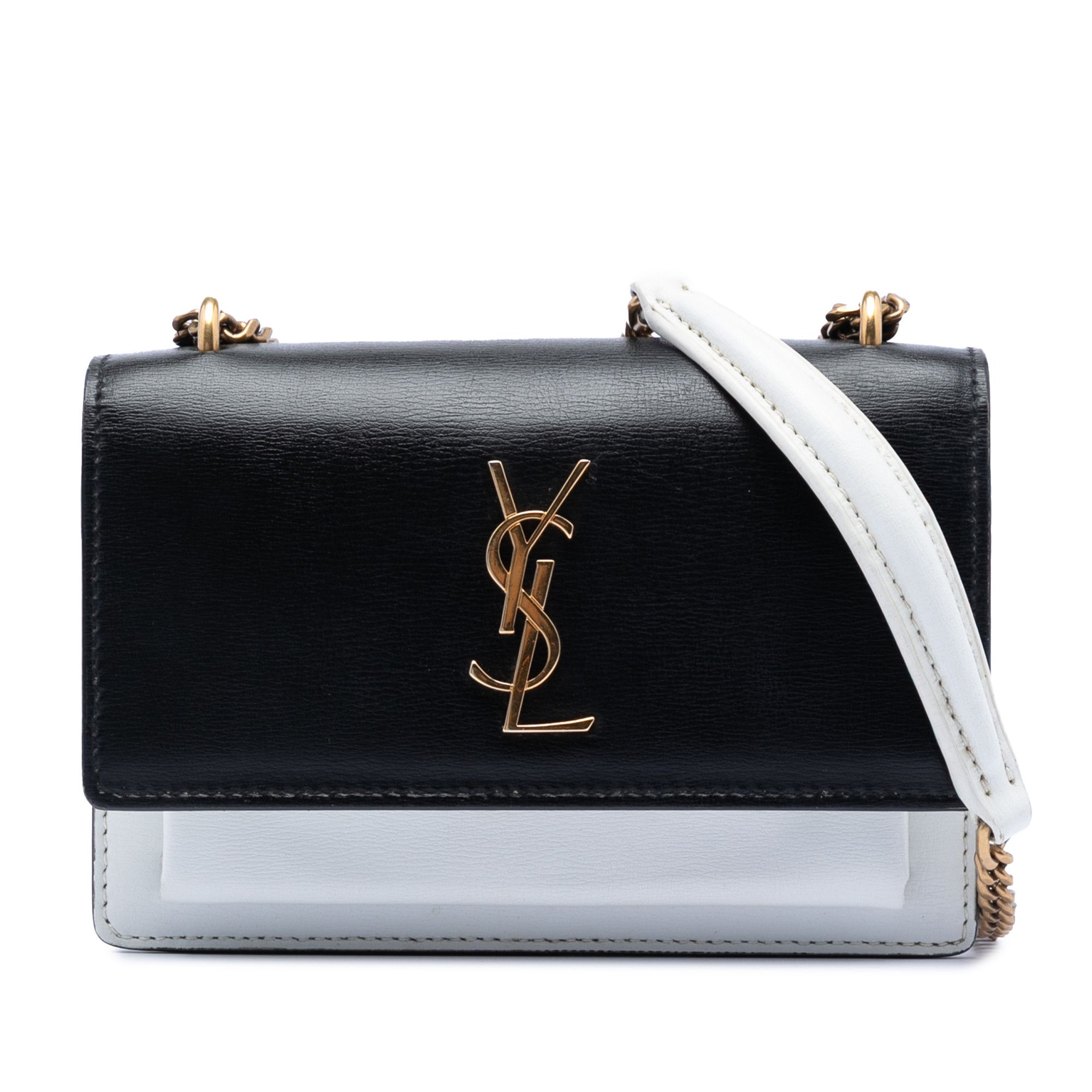 Yves Saint Laurent Yves Saint Laurent Mini Bicolor Calfskin Monogram Sunset Wallet on Chain Size ONE SIZE - 1 Thumbnail