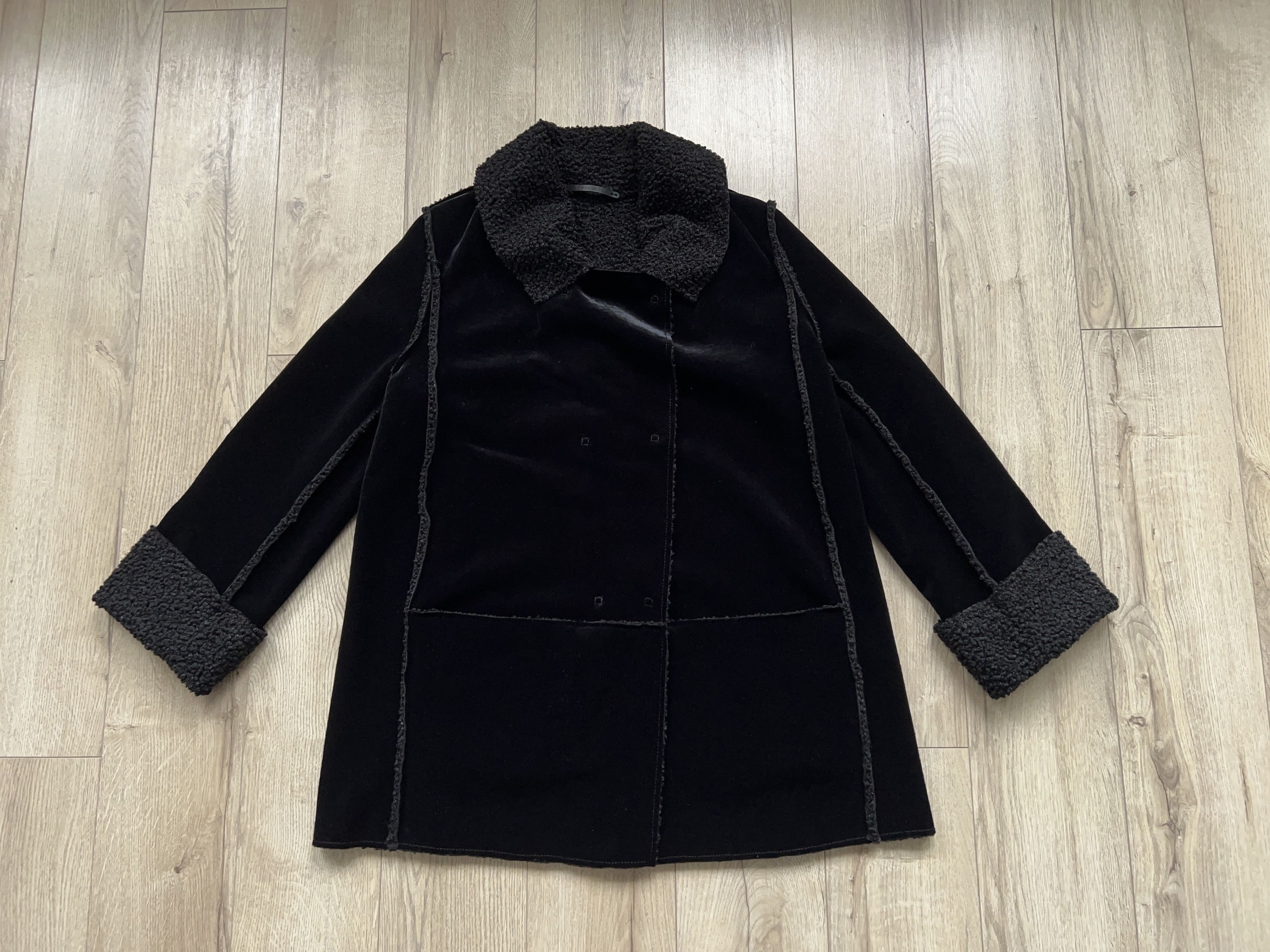 Annette Gortz ANNETTE GORTZ Glory Designer Black Coat Jacket Polyester Size M / US 6-8 / IT 42-44 - 3 Thumbnail