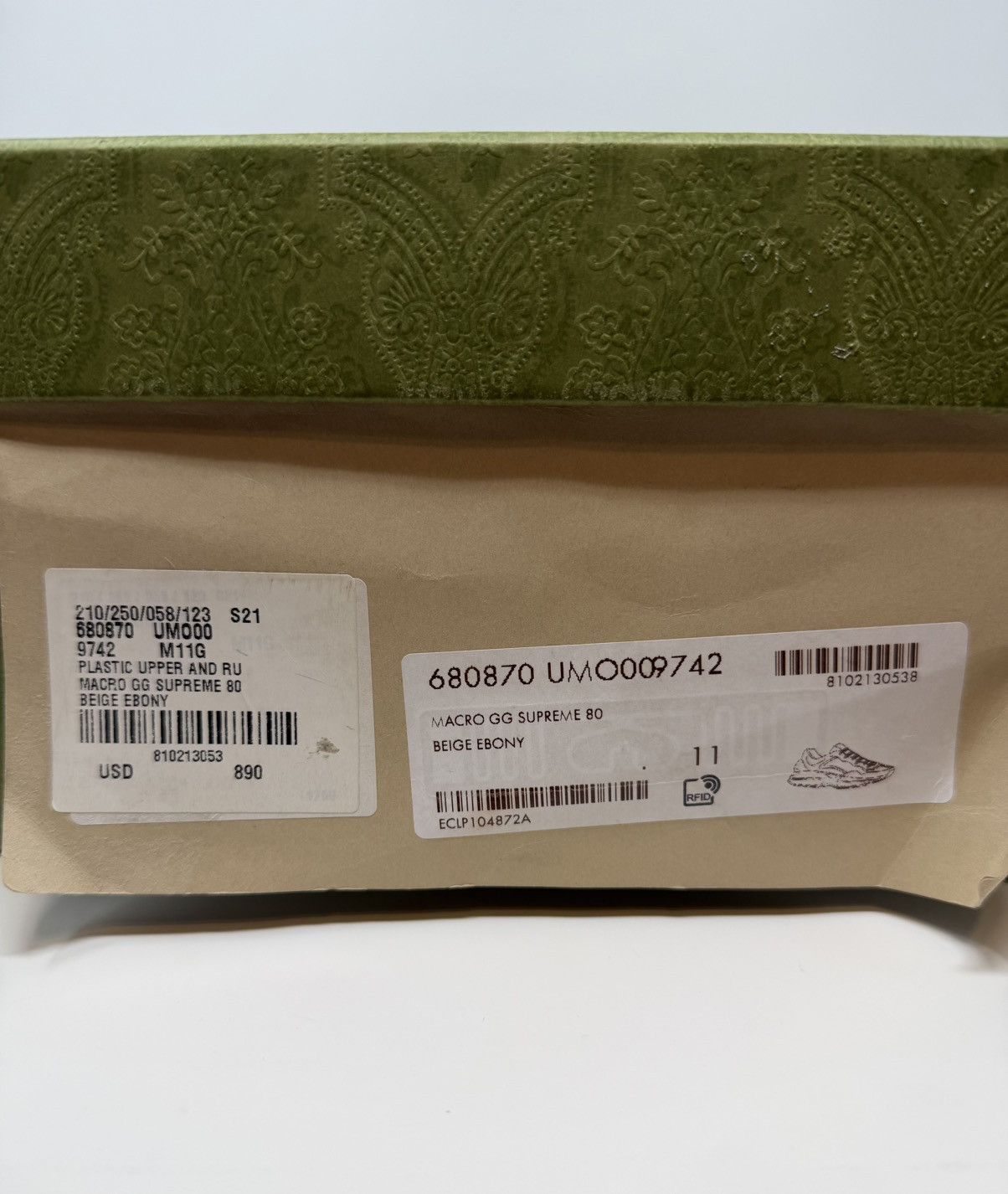 Gucci Gucci Rhyton GG Beige Sneaker Size US 12 / EU 45 - 10 Thumbnail