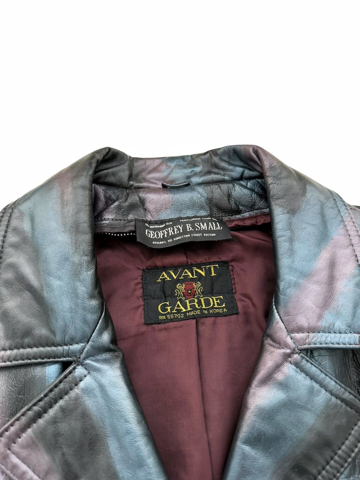 Geoffrey B. Small 1980’s Geoffrey OG Upcycled Hand Painted Leather Jacket Size US M / EU 48-50 / 2 - 4 Thumbnail