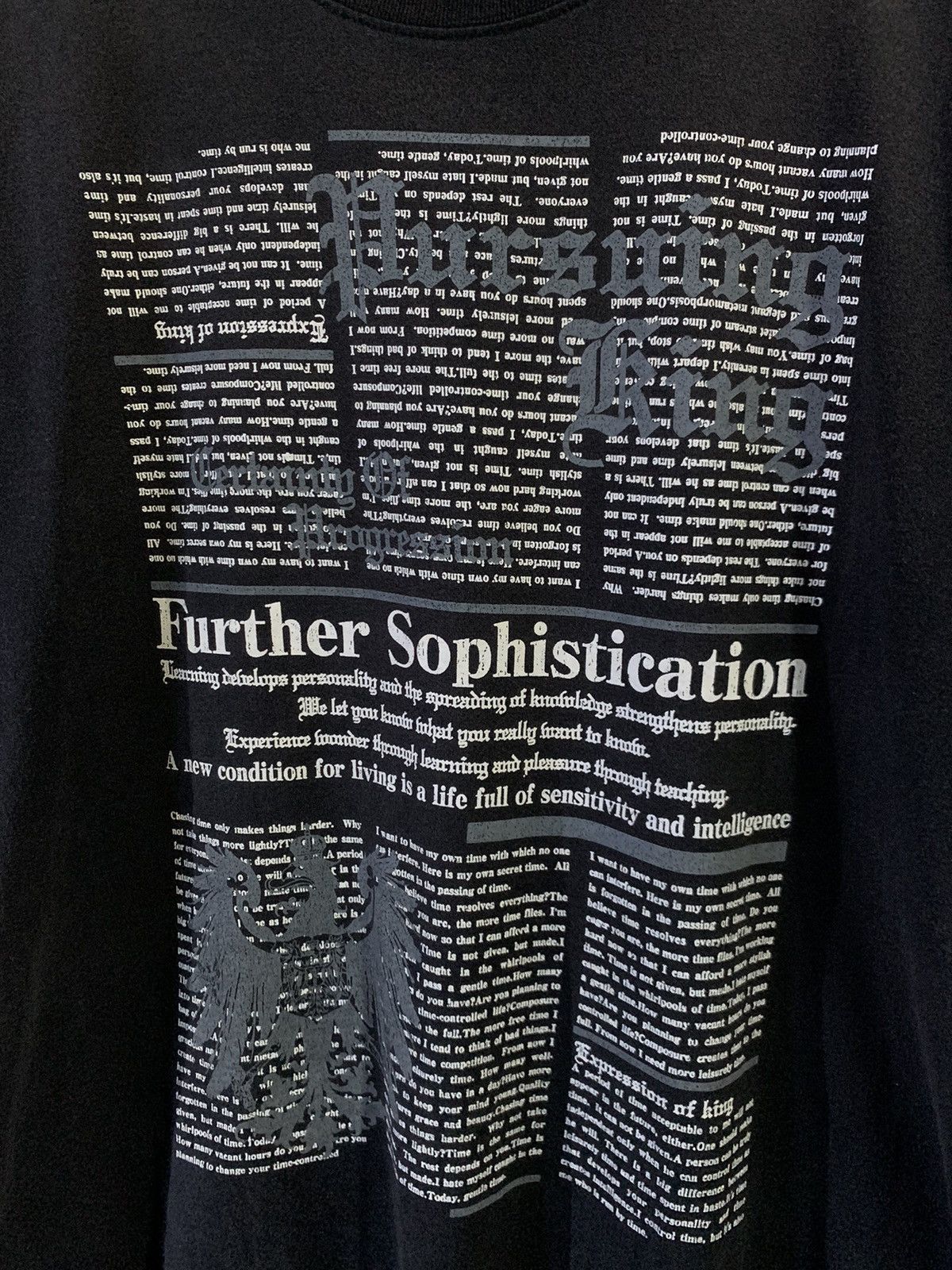 Japanese Brand Pino Bazzo Japan Poem Design SunFaded Shirt Size US XL / EU 56 / 4 - 6 Thumbnail