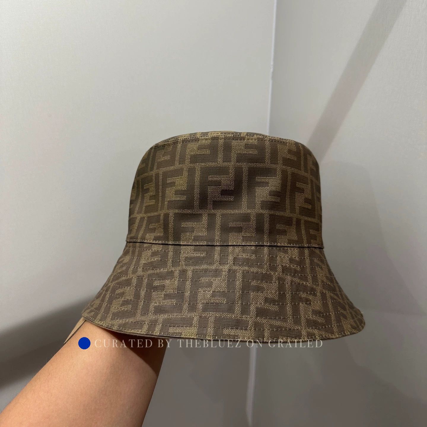 Fendi Full Print Bucket Hat in Brown Size ONE SIZE - 1 Thumbnail