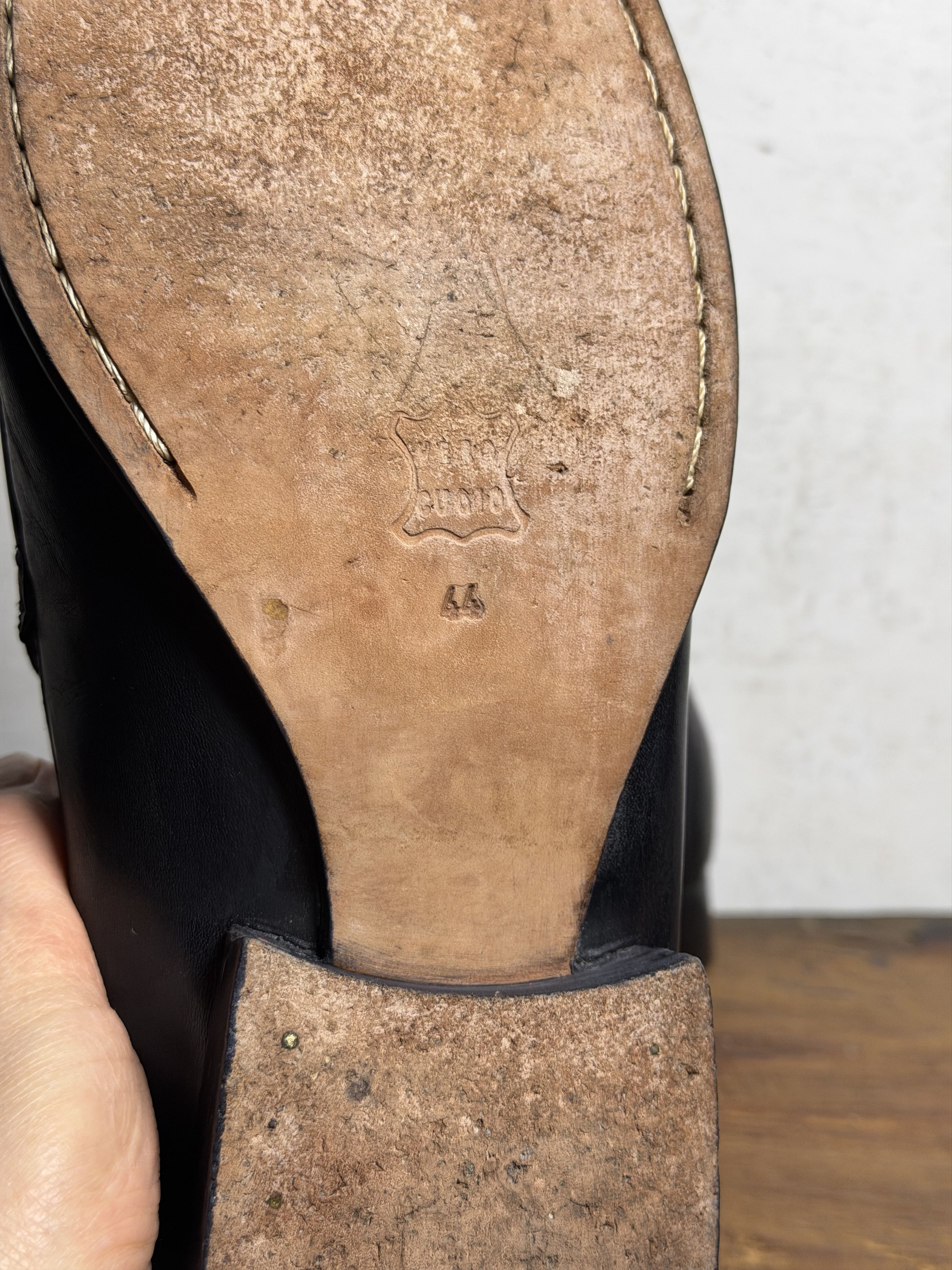 Handmade Bertie Leather Tremenoues Square Toe Loafers Size US 11 / EU 44 - 12 Thumbnail