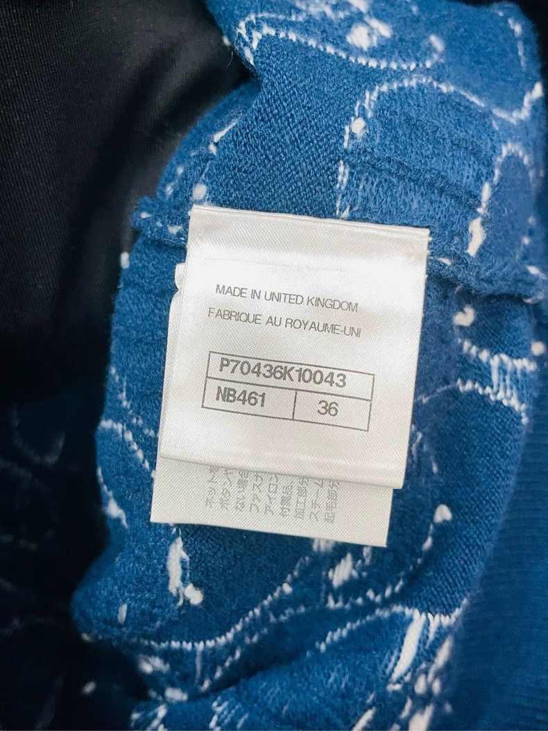 Chanel Chanel Blue and white full logo wavy long-sleeved cashmere Size XS / US 0-2 / IT 36-38 - 3 Thumbnail