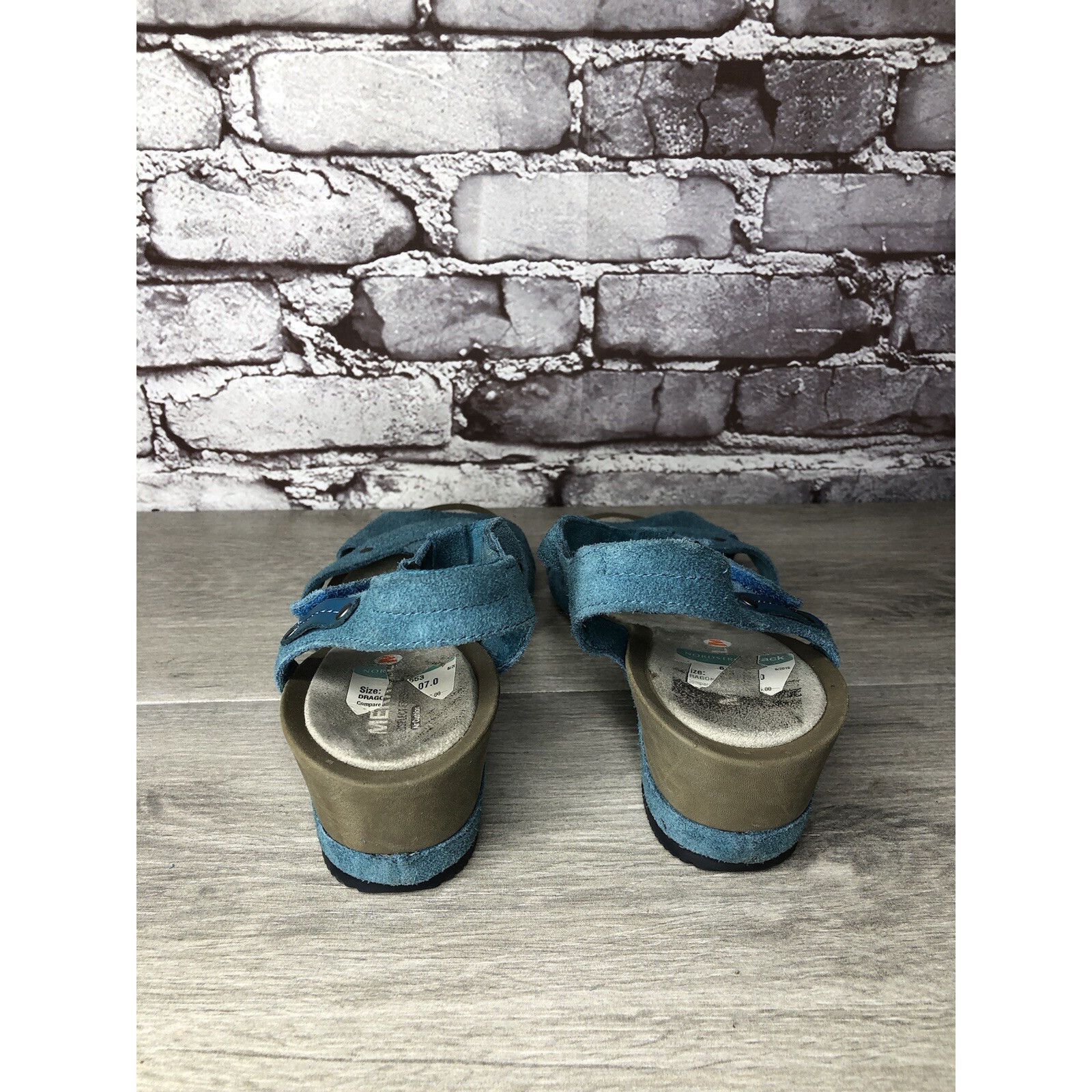 Merrell Merrell Revalli Dragonfly Blue Teal Leather Strappy Wedge Sa Size US 7 / IT 37 - 4 Thumbnail