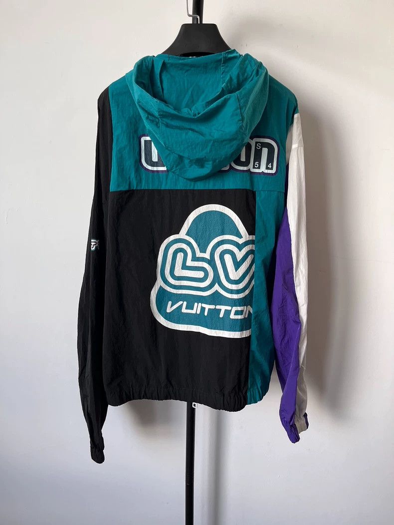 Louis Vuitton Louis Vuitton Printed color-block zip-up hooded jacket Size US L / EU 52-54 / 3 - 2 Thumbnail