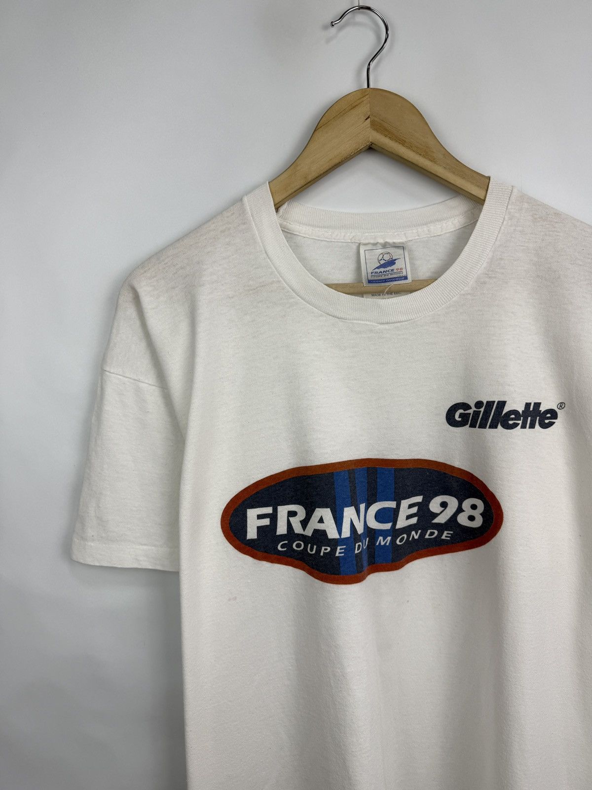 Adidas 🇫🇷 Vintage 1998 France Coupe De Monde Fifa World Cup Gillette Size US L / EU 52-54 / 3 - 3 Thumbnail