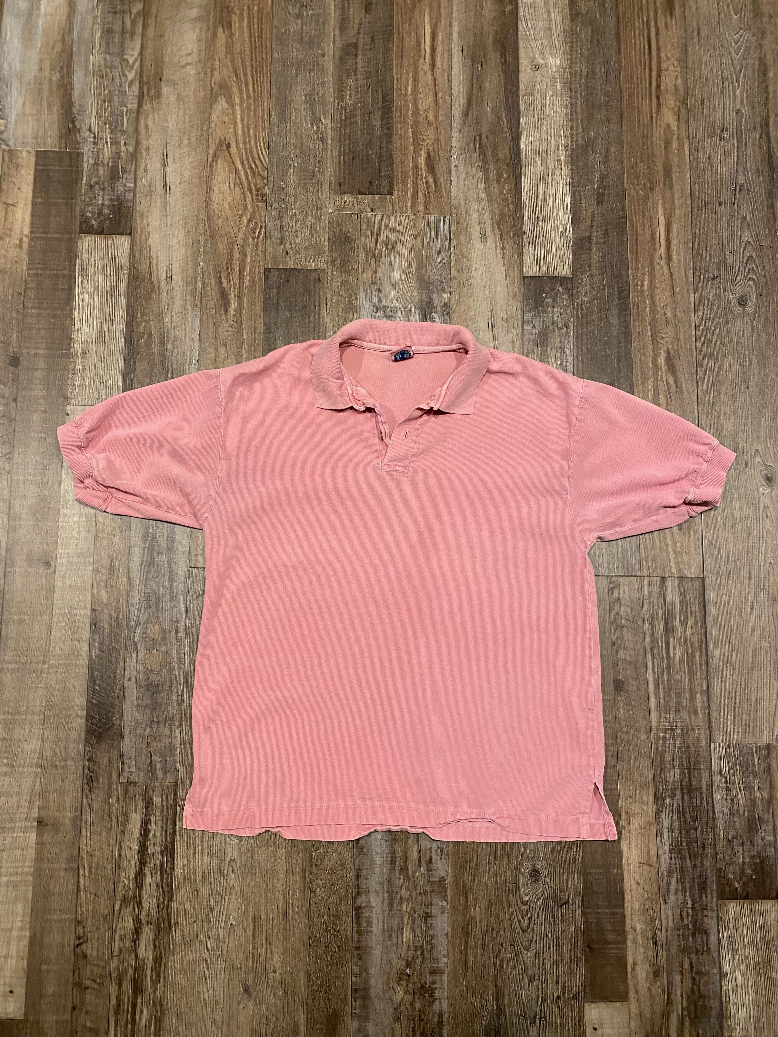 Wek WEK Vintage Button-Up Polo Salmon Size US L / EU 52-54 / 3 - 1 Thumbnail