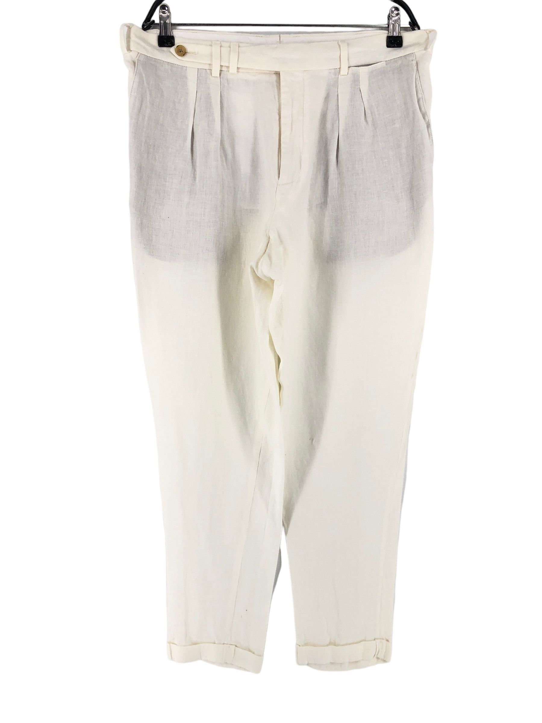 Suitsupply Blake Double Pleat Linen Formal Trousers Size 50 - W30 L29 Size 40R - 1 Thumbnail