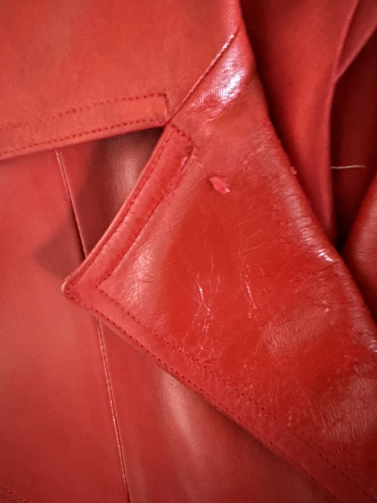 Chanel Archive Chanel Fall 1992 Red Leather Jacket Size S / US 4 / IT 40 - 6 Thumbnail