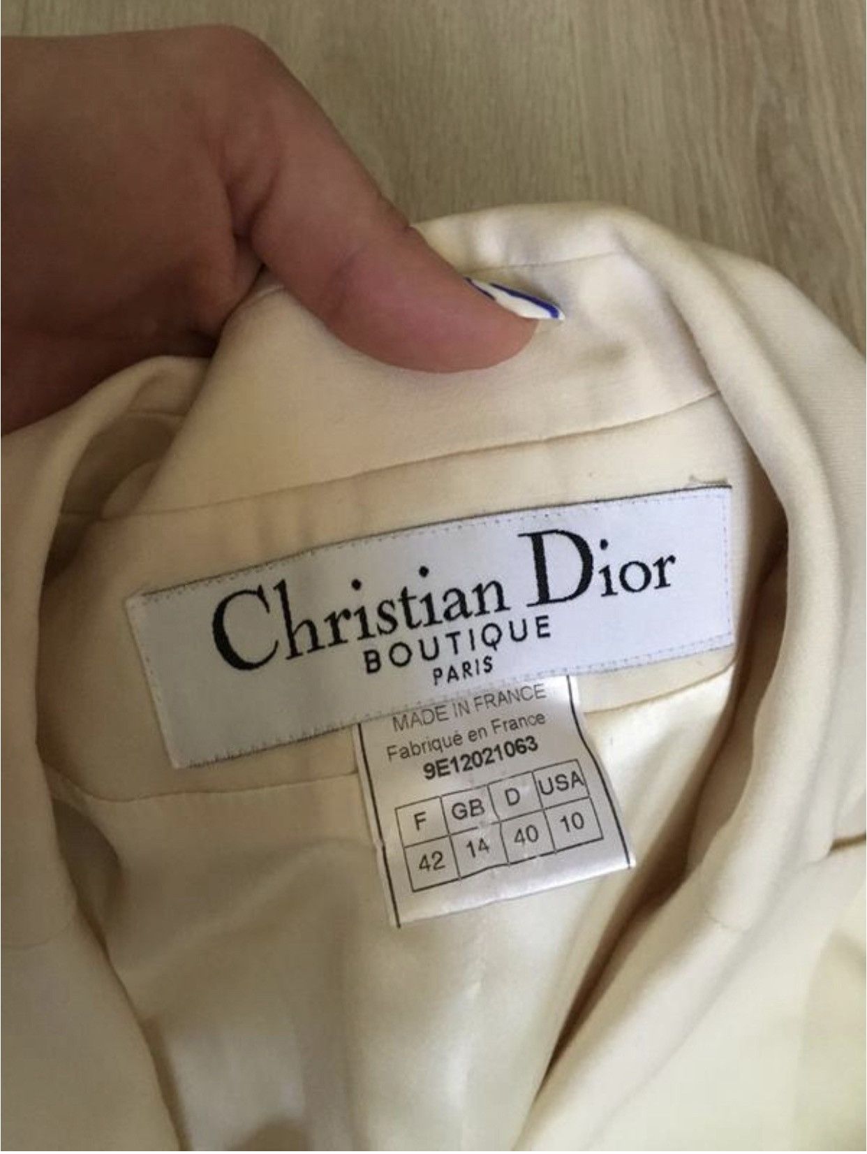 Christian Dior Boutique Paris — Rare Vintage Wool Jacket