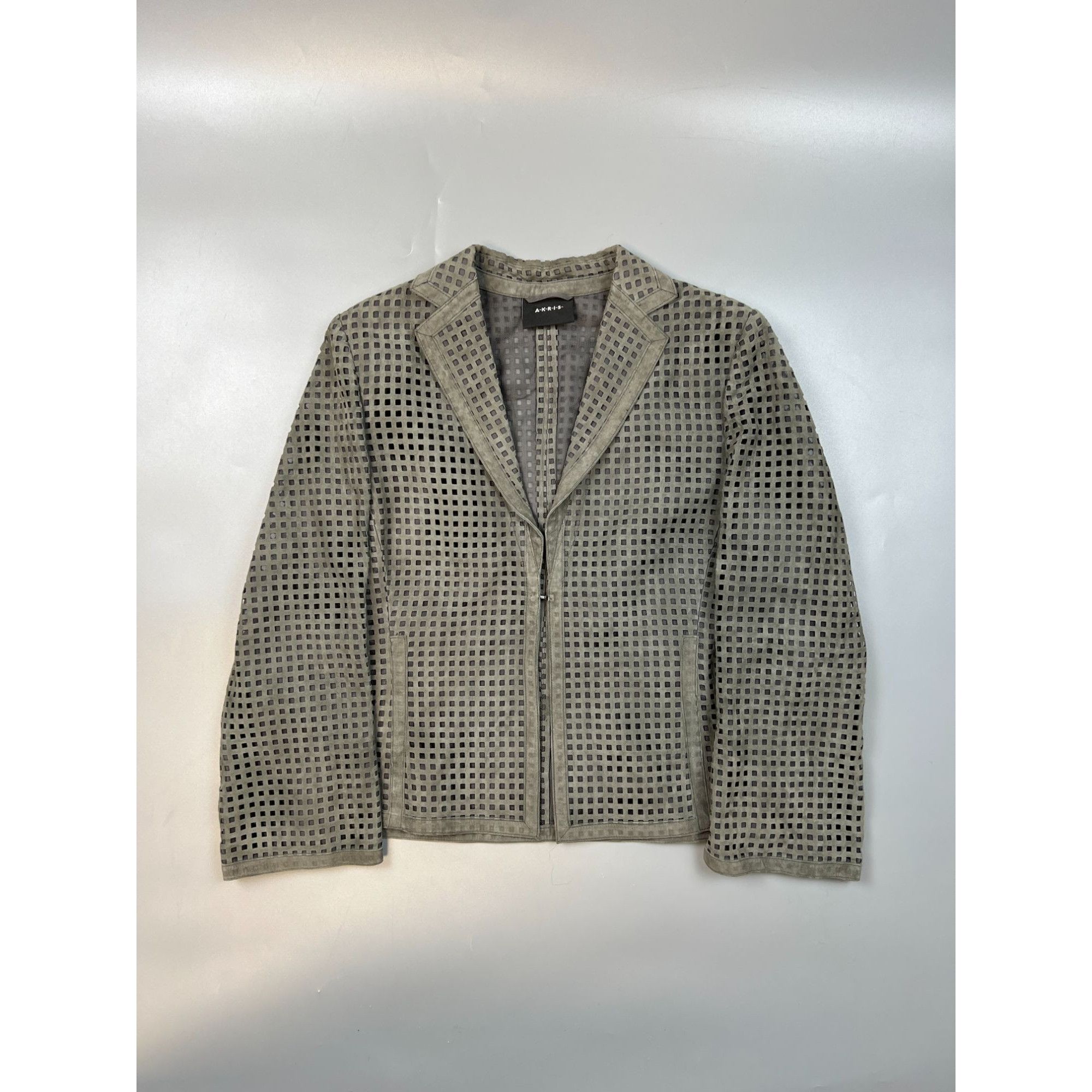 Akris Akris Suede Leather Perforated Blazer Jacket (Y0671) Size M / US 6-8 / IT 42-44 - 1 Thumbnail