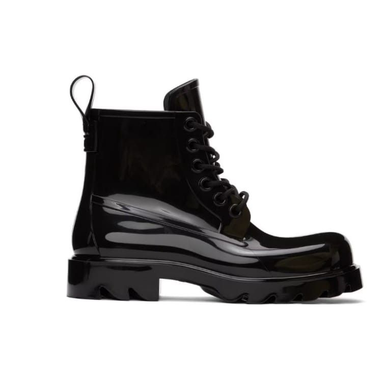 Bottega Veneta o1y0725 Rubber Ankle Boots in Black Size US 9 / IT 39 - 1 Thumbnail