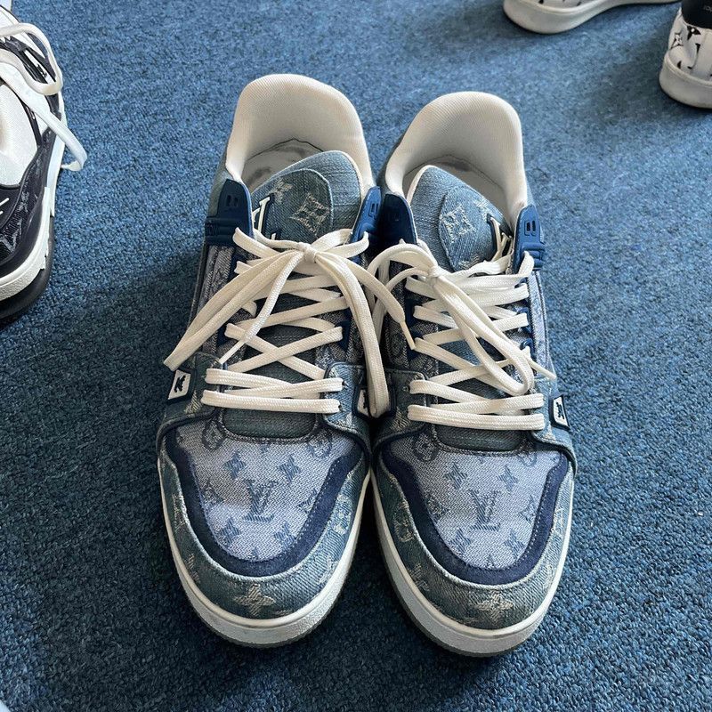 Louis Vuitton Louis Vuitton Denim Trainer Fashion Sneakers for Men -2508 Size US 11 / EU 44 - 2 Thumbnail