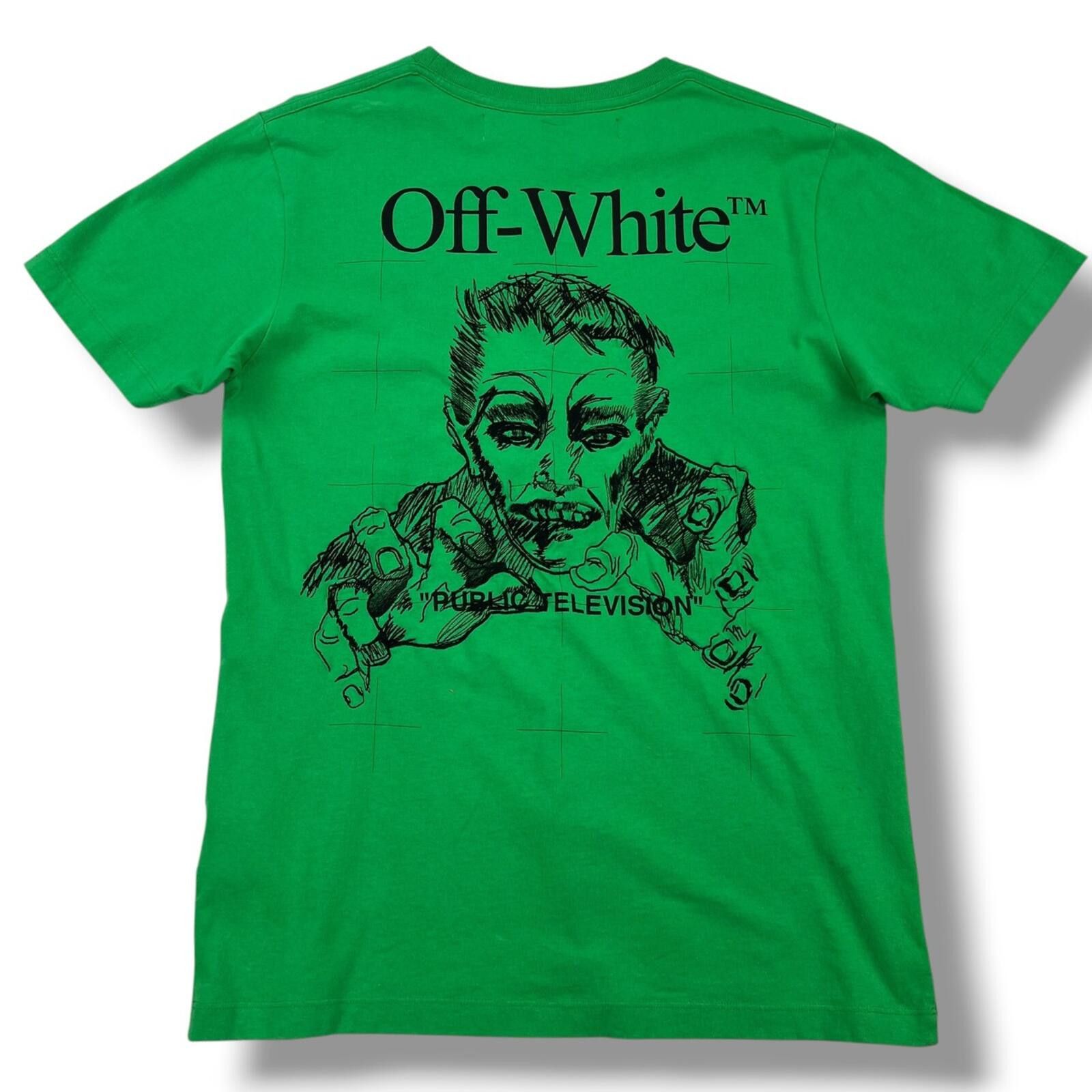 Off-White Off-White Public Television Green T Shirt Size US S / EU 44-46 / 1 - 3 Thumbnail