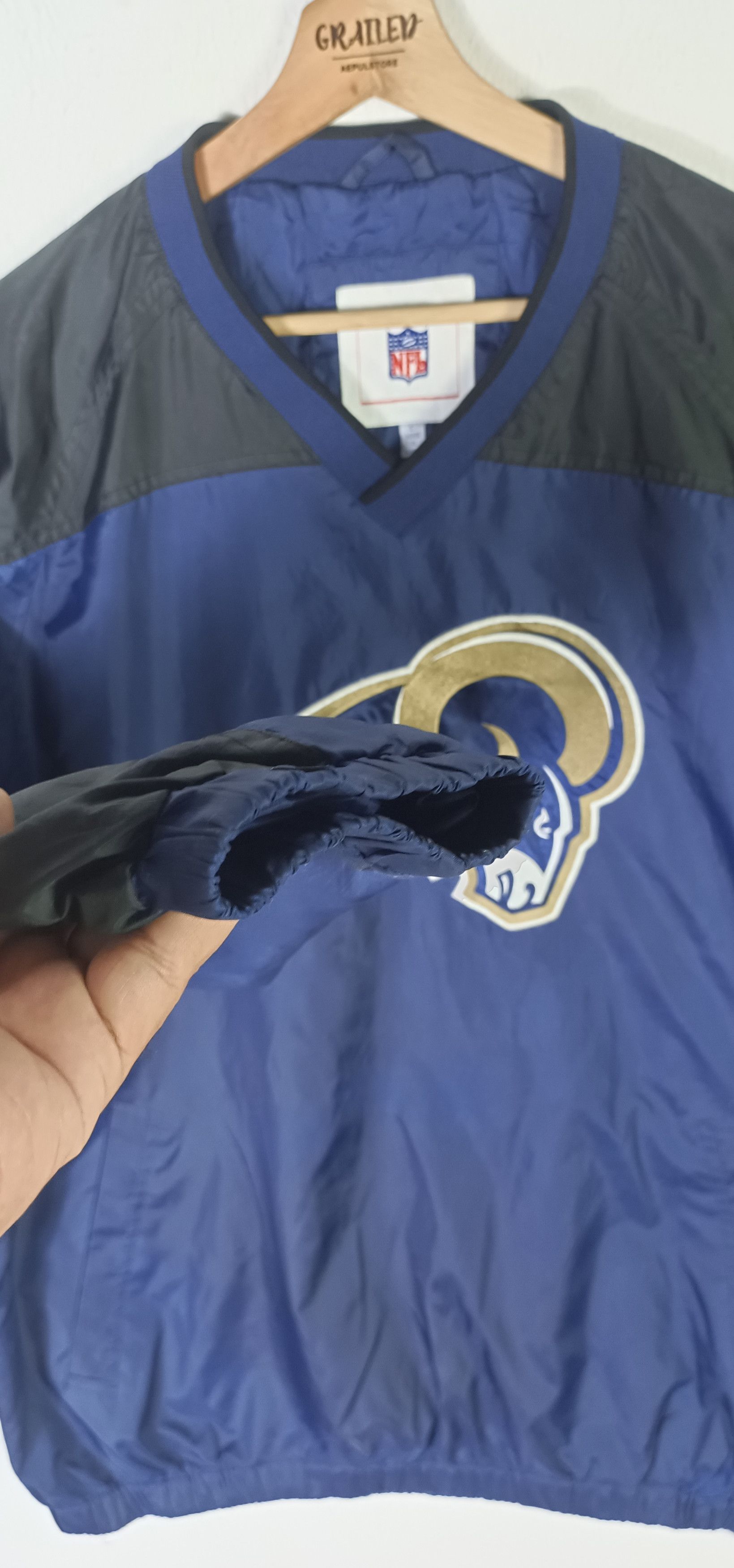 NFL NFL Saint Louis Rams Men Pullover Windbreaker Size US L / EU 52-54 / 3 - 7 Thumbnail