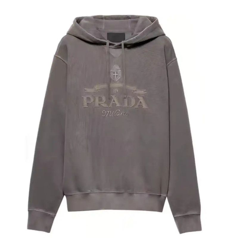 Prada Prada Men's Brown Green Cotton Embroidered Sweatshirt Size US M / EU 48-50 / 2 - 1 Thumbnail