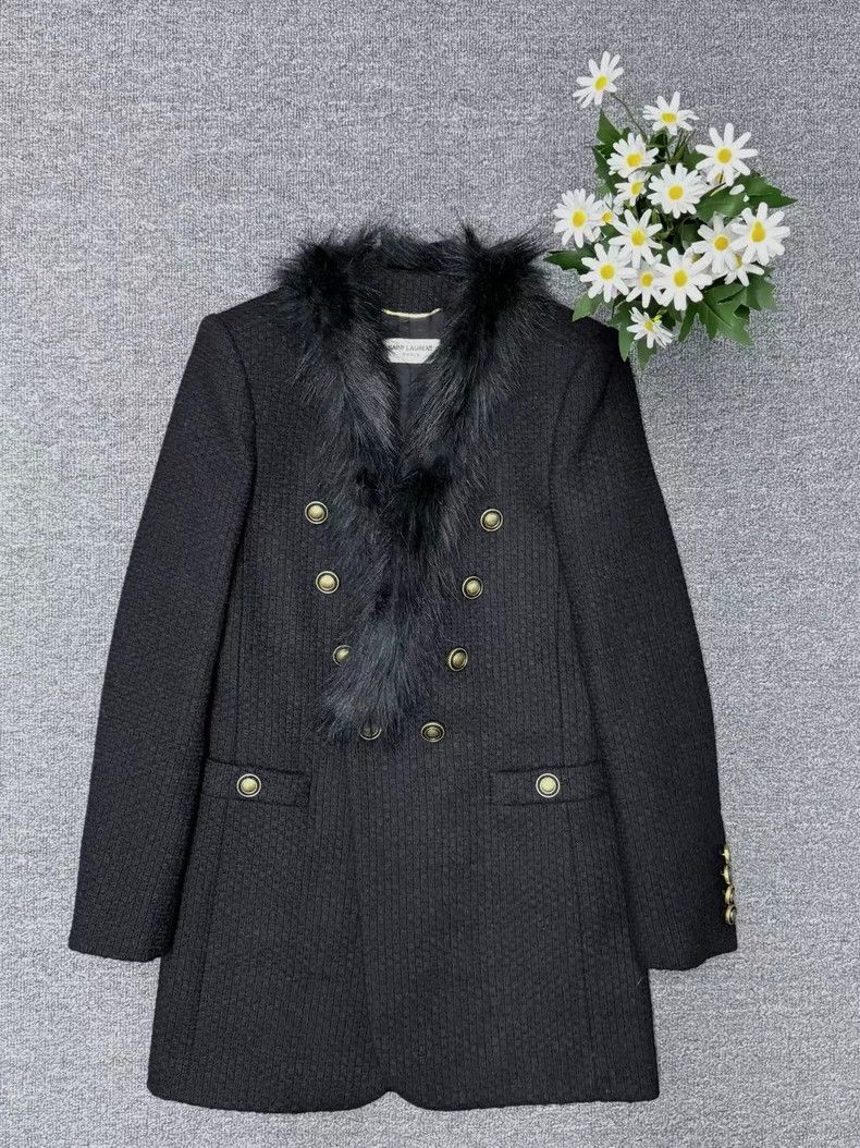 Yves Saint Laurent Saint Laurent Tweed with fur collar suit 2502-Nextarrow Size XS / US 0-2 / IT 36-38 - 1 Thumbnail