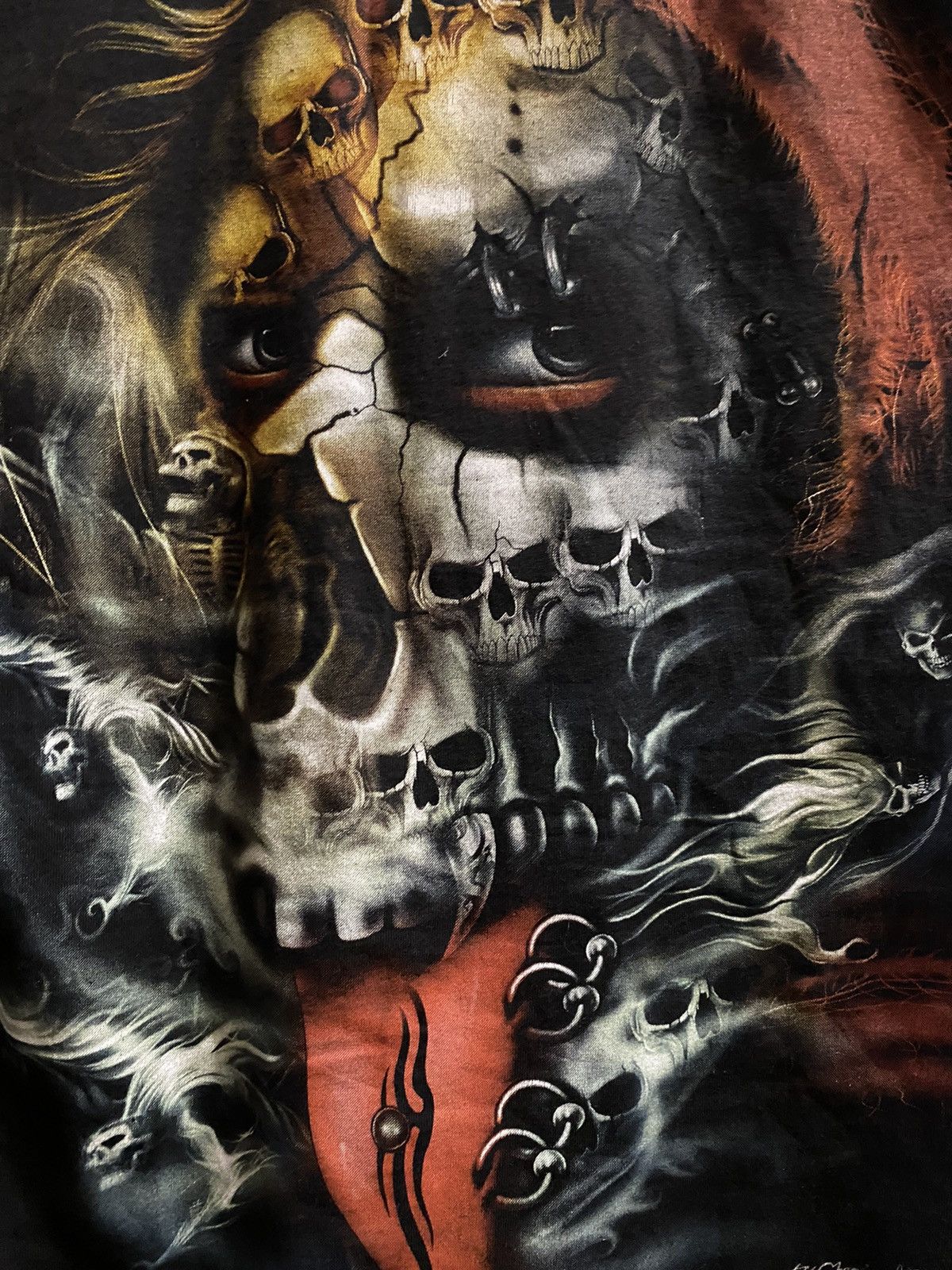 Vintage Rare Vintage T-Shirt Skulls Rock Metal Stripes. Size US S / EU 44-46 / 1 - 8 Thumbnail