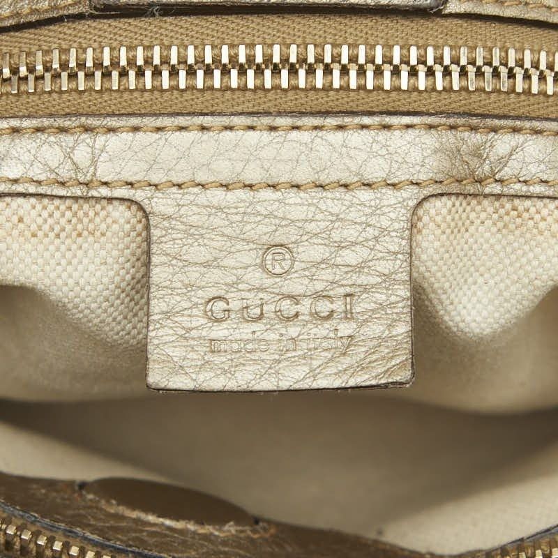 Gucci Gucci Bamboo Leather Handbag Gold Size ONE SIZE - 7 Thumbnail