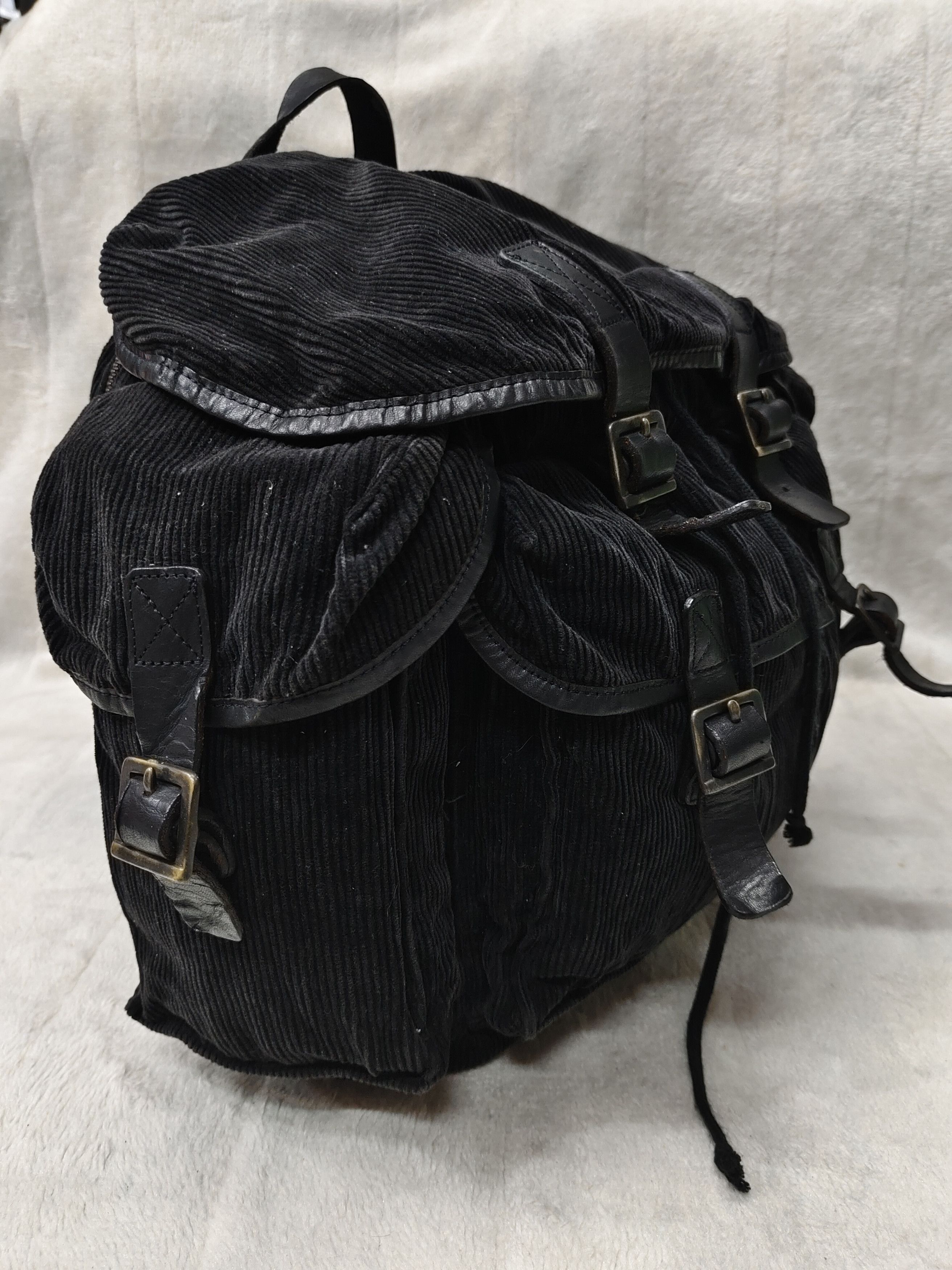 Yohji Yamamoto RARE 🇯🇵 Y's For Men 🇯🇵 Corduroy Multi Pocket Backpack Size ONE SIZE - 4 Thumbnail