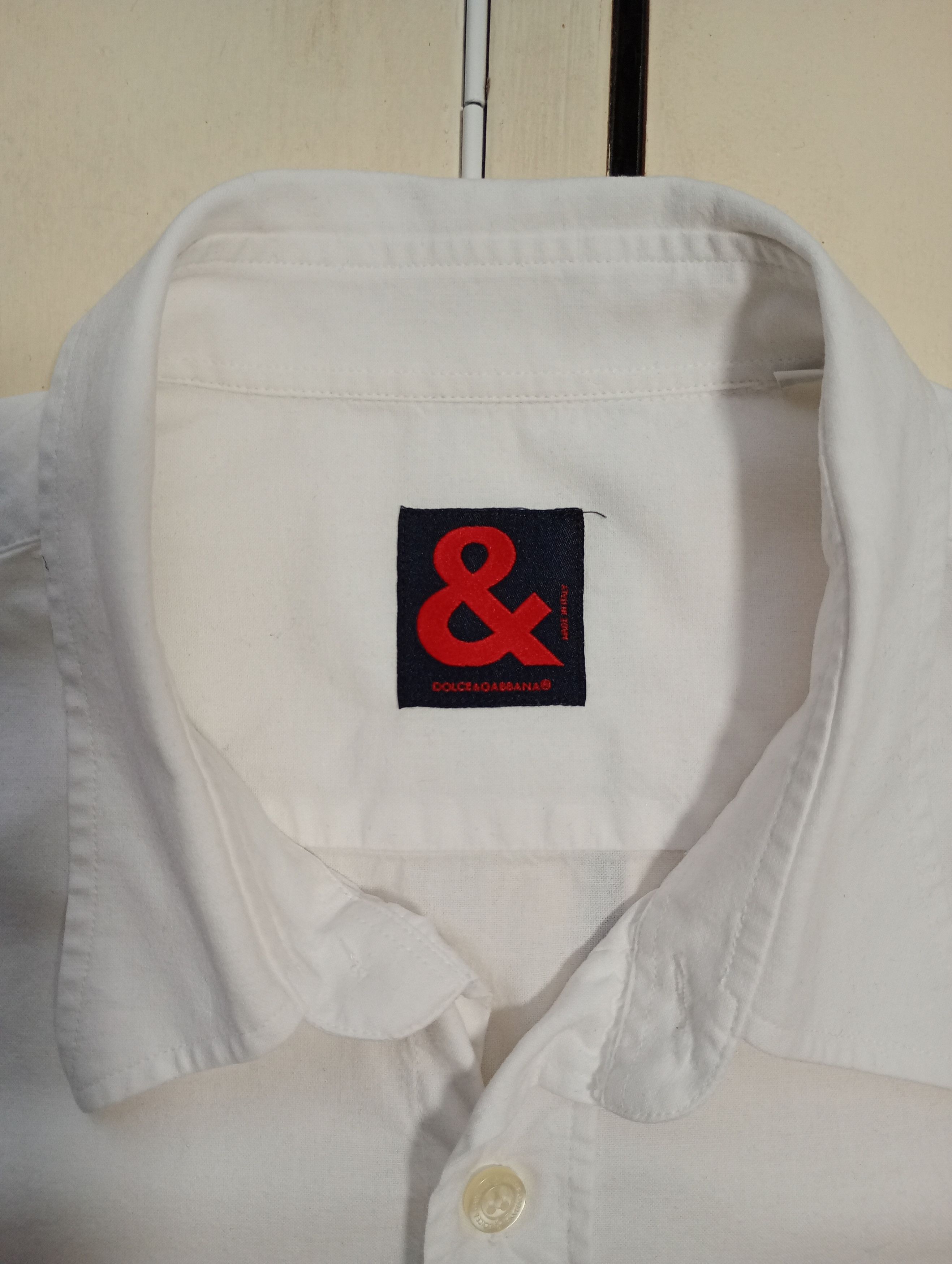 Designer × Dolce & Gabbana Dolce & Gabbana Short Sleeve White Shirt Vintage Size US L / EU 52-54 / 3 - 6 Thumbnail