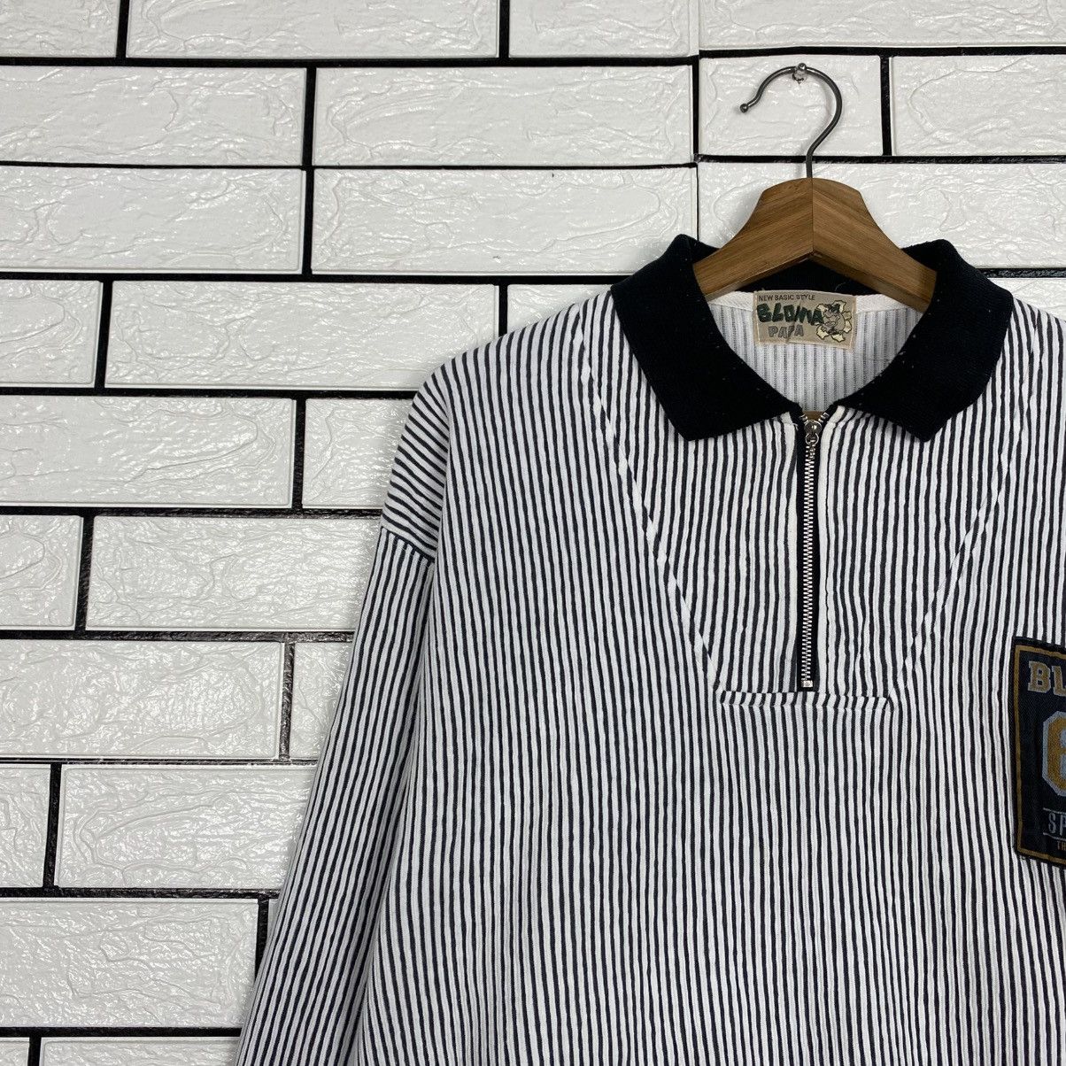 Japanese Brand Half Zipper Sweatshirt Striped Design Blonia Papa Cartoon Size US M / EU 48-50 / 2 - 8 Thumbnail