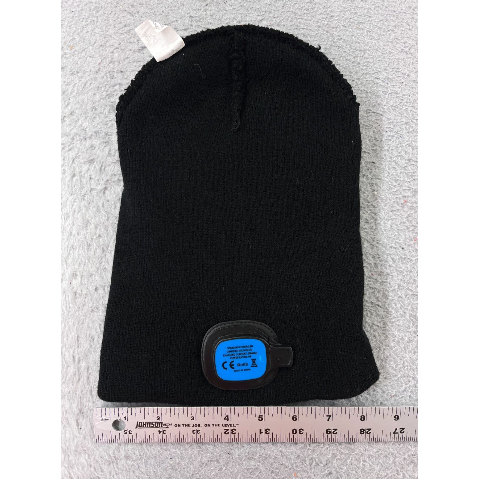 Vintage Night Scout Night Scope Beanie Hat One Size Black Knit Lined LED USB Rechargeable Camping Hunting Logo Beanie Mens Size ONE SIZE - 4 Thumbnail