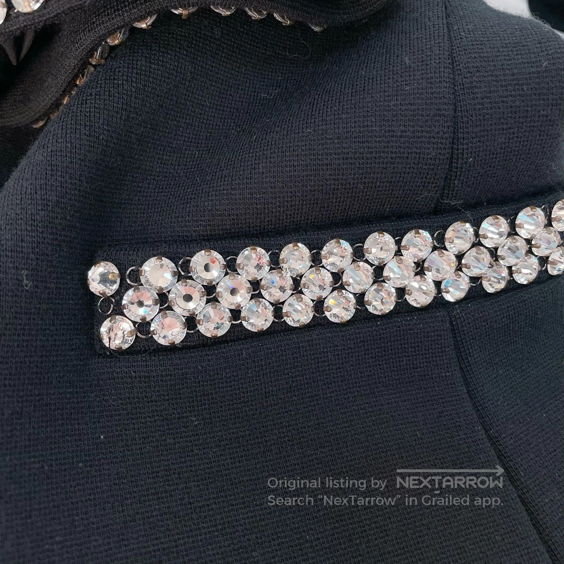 Saint Laurent Paris Saint Laurent Black Diamond Trim Dress. Size S / US 4 / IT 40 - 6 Thumbnail