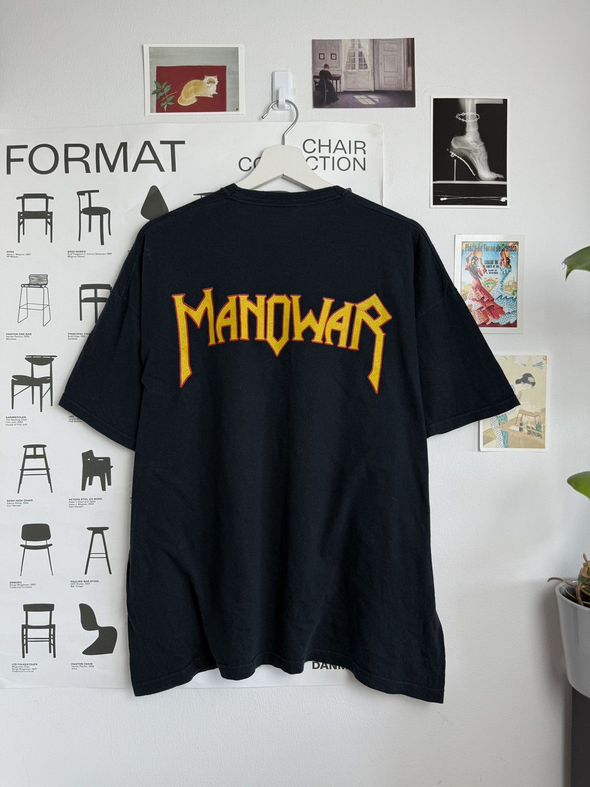 Band Tees Vintage 90s FOTL screen stars Manowar t-shirt XL rock metal Size US XL / EU 56 / 4 - 2 Thumbnail
