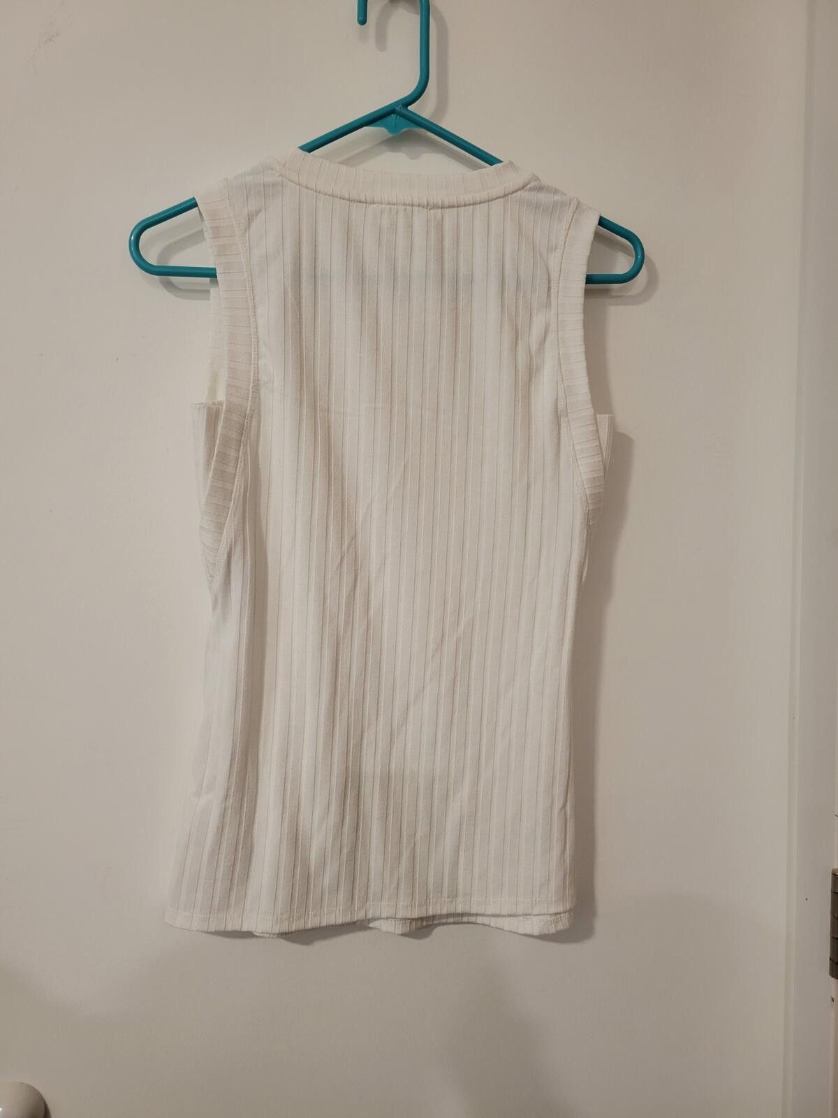Other White Sleeveless Ribbed Tank Top Size S / US 4 / IT 40 - 2 Thumbnail