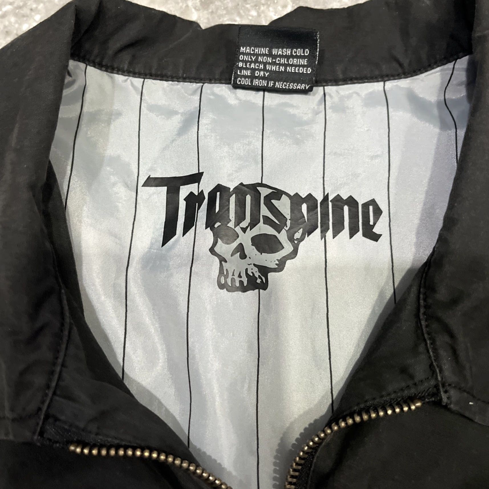 Vintage Y2K TRANSNINE black Zip up work skater jacket Men XL Regular Nylon 100% Zip up Activewear Basic Jacket Size US XL / EU 56 / 4 - 3 Thumbnail