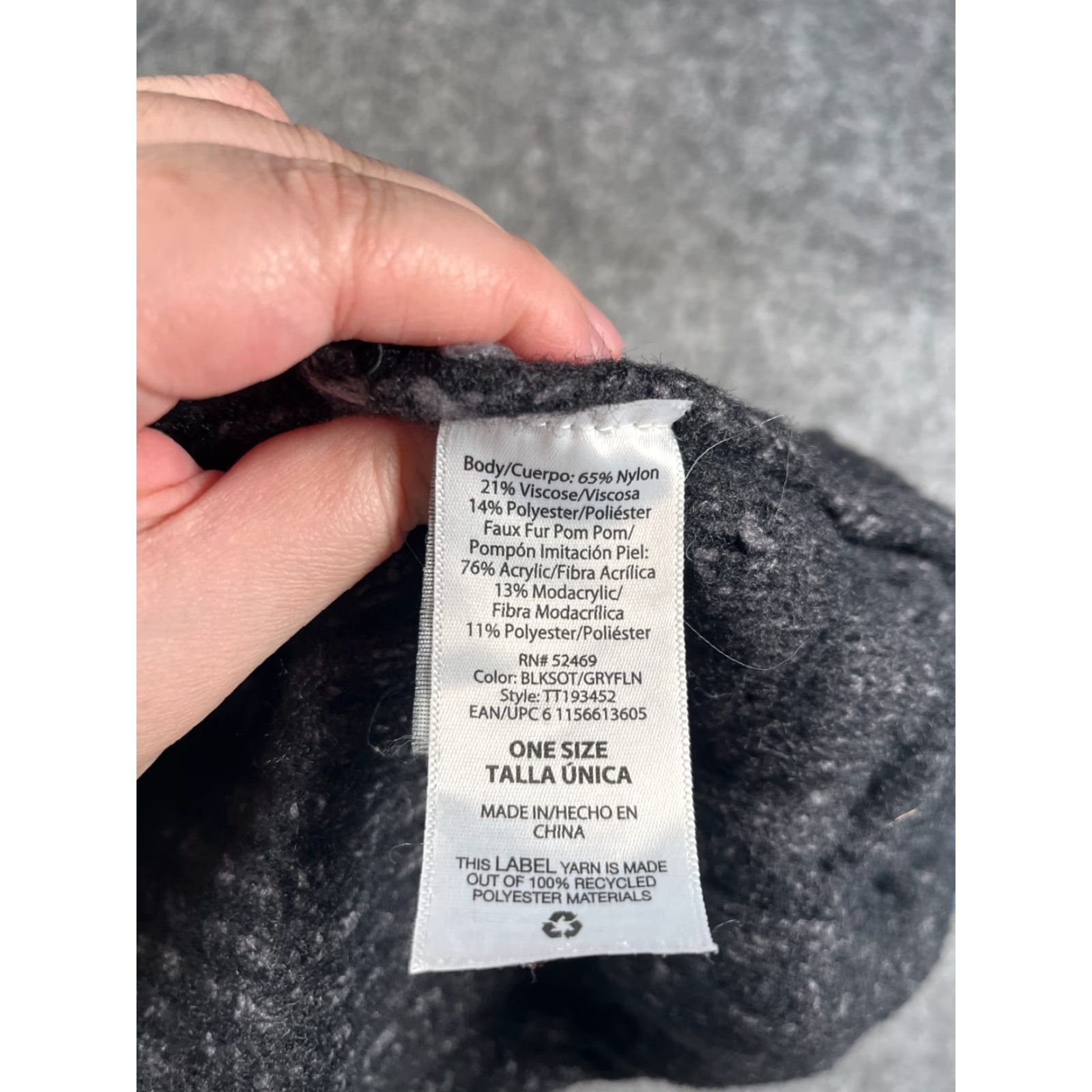 Walmart Walmart Beanie Hat Mens One Size Gray Knit Nylon Polyester Blend Ski Beanie Size ONE SIZE - 6 Thumbnail