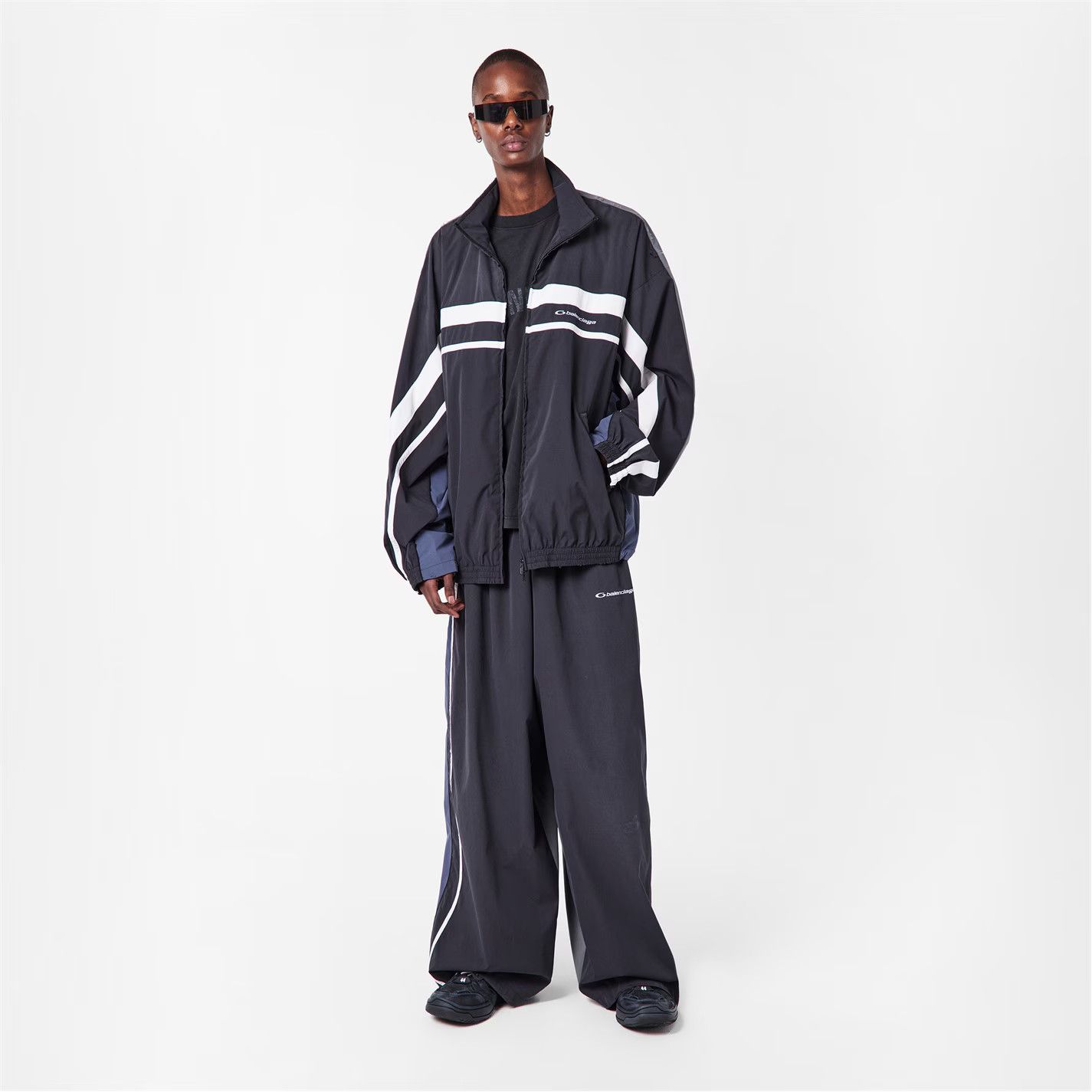 Balenciaga o1g2r1mq0226 Technical Fabric Tracksuit Jacket In Multicolor Size US S / EU 44-46 / 1 - 6 Thumbnail