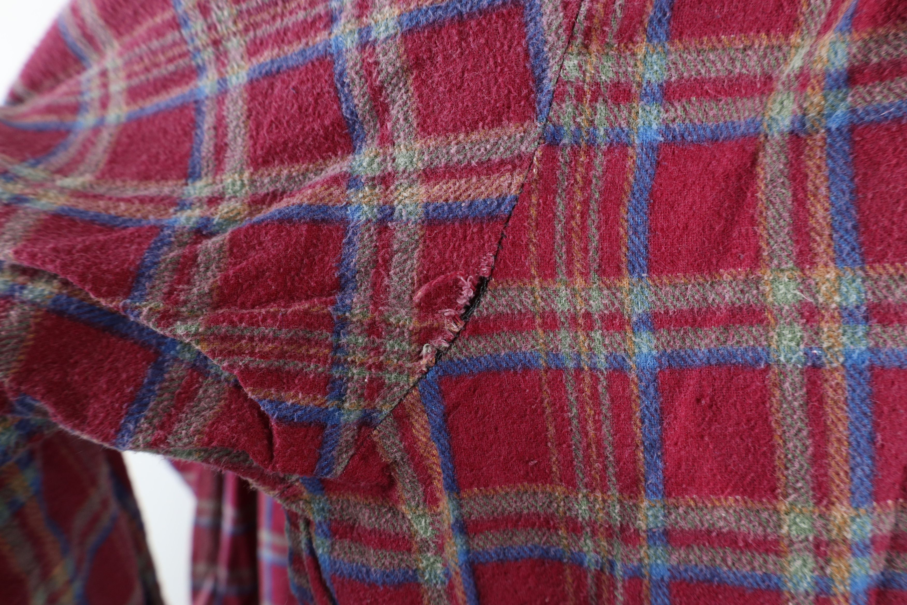 Vintage Vintage 90s Dickies Collared Flannel Button Shirt Plaid Size US XXL / EU 58 / 5 - 8 Thumbnail