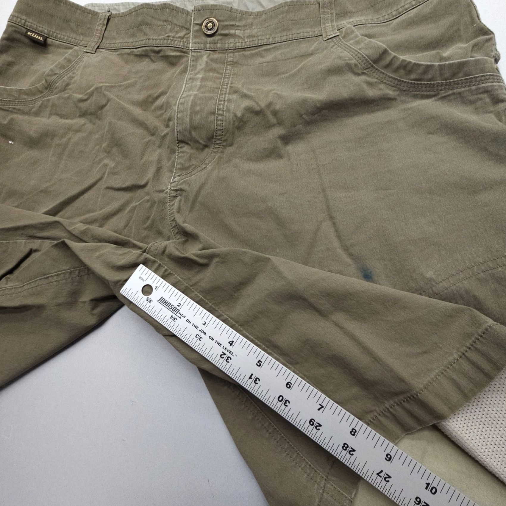 Vintage Kuhl Ramblr Cargo Shorts Mens 40 Khaki Patina Dye Cotton Workwear Hiking Travel Cargo Shortses Regular Beige 40 Mens Size US 40 / EU 56 - 7 Thumbnail