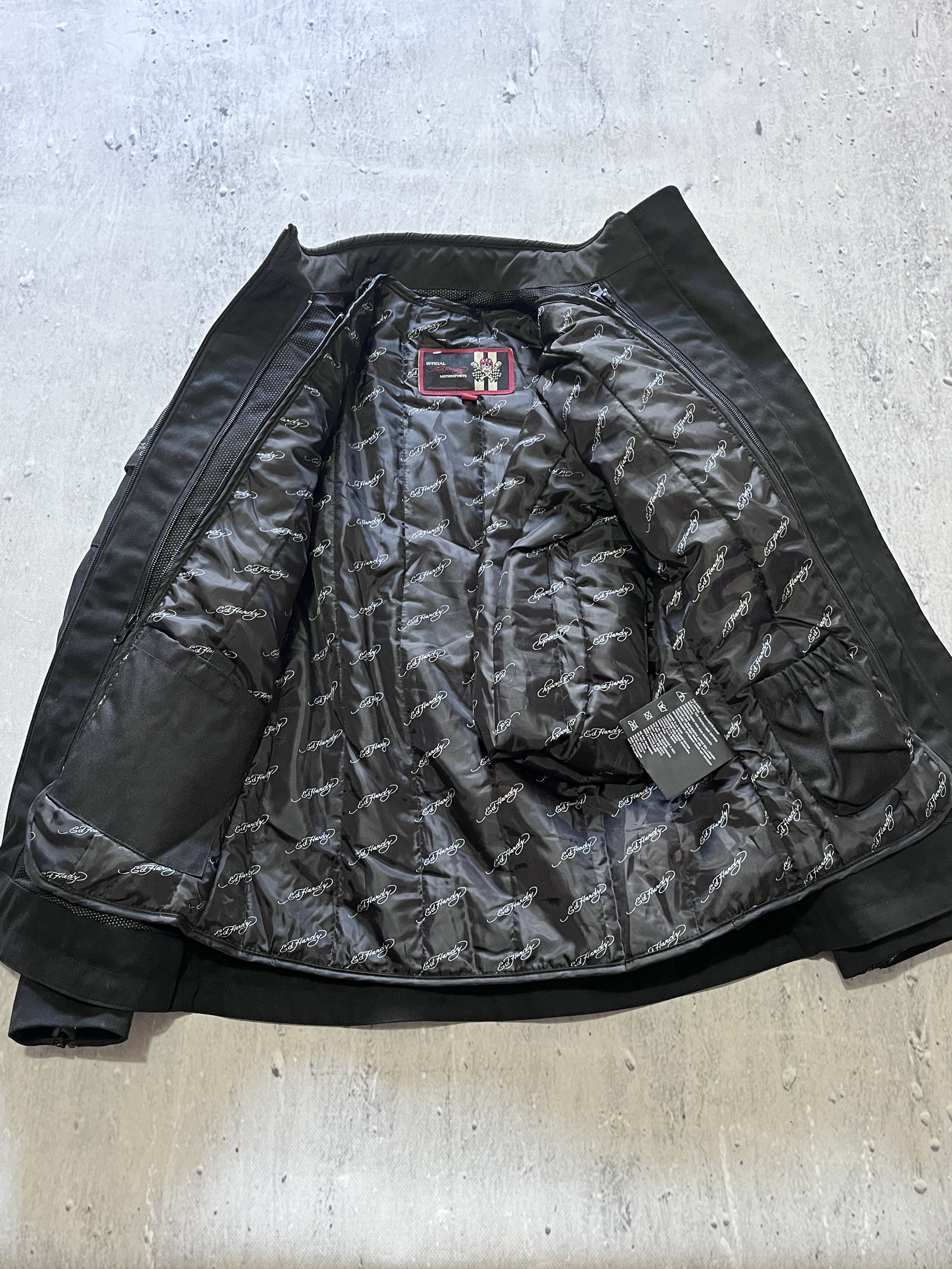 Ed Hardy BNWT ED HARDY MOTORSPORTS BLACK WOMENS MOTORCYCLE JACKET Size XS / US 0-2 / IT 36-38 - 15 Thumbnail