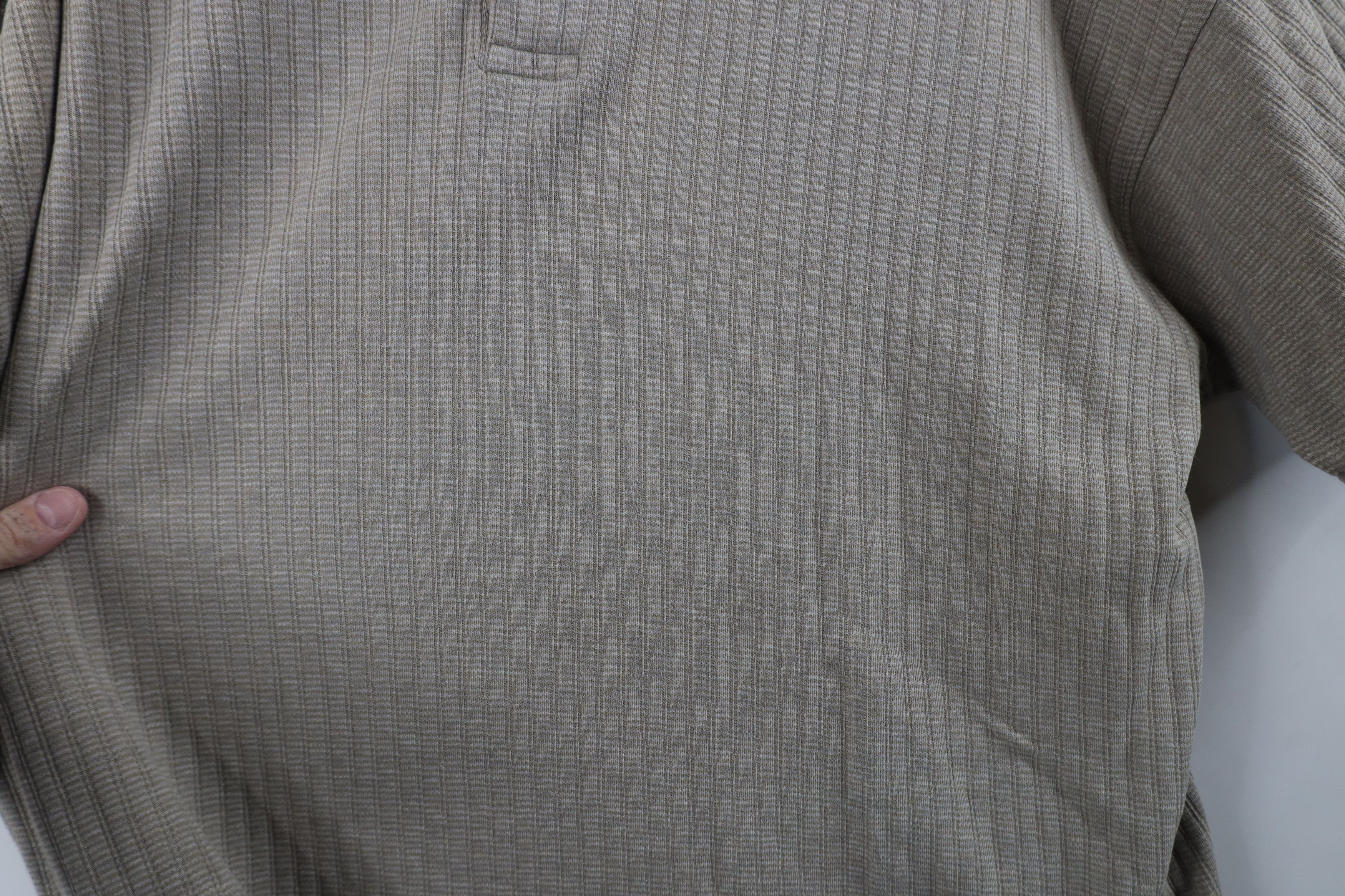 Vintage Vintage 90s Streetwear Textured Collared Polo Shirt Beige Size US M / EU 48-50 / 2 - 8 Thumbnail