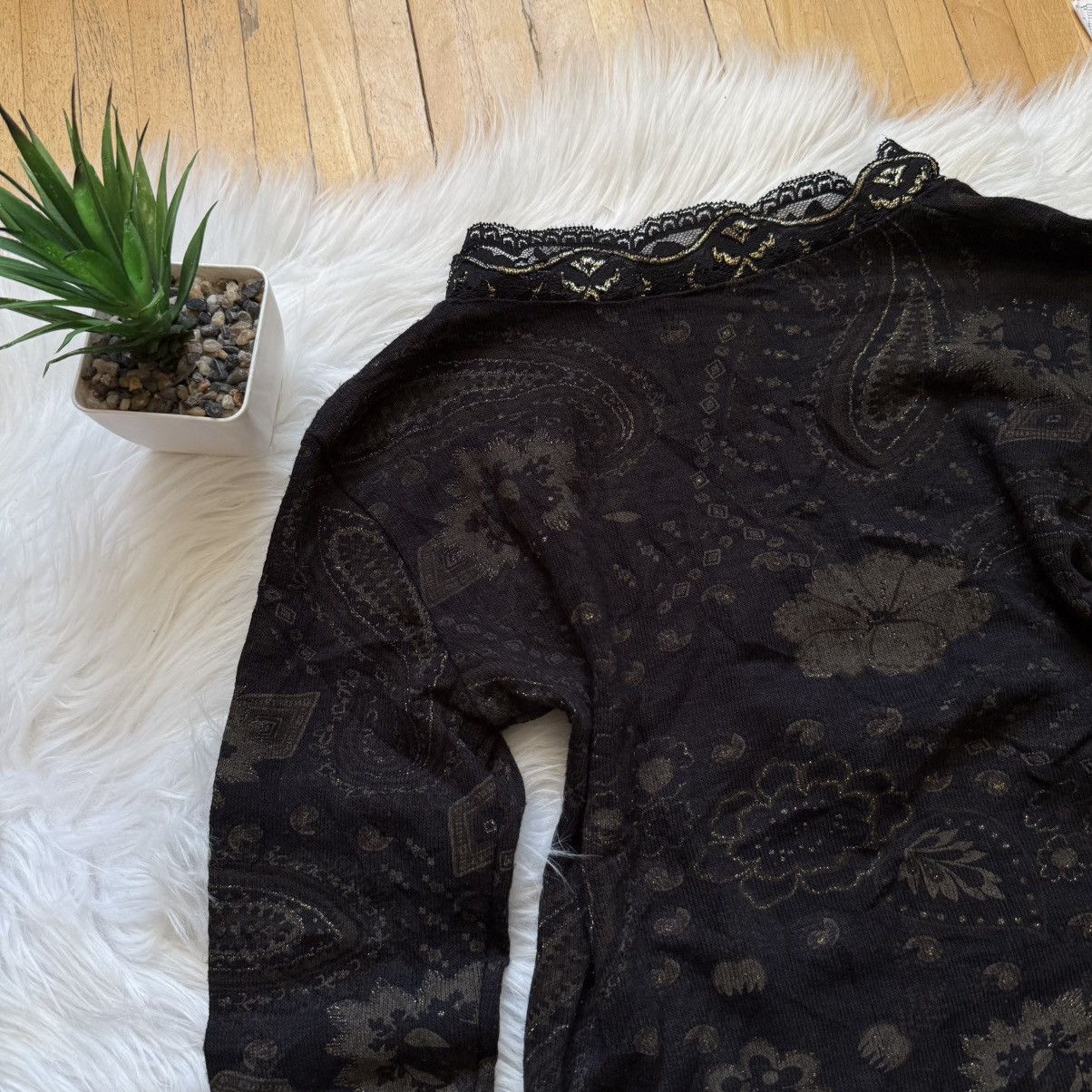 Hysteric Glamour 📌 Vintage Knitted Rhinestones JPG Y2K Style Long Sleeve Size S / US 4 / IT 40 - 8 Thumbnail