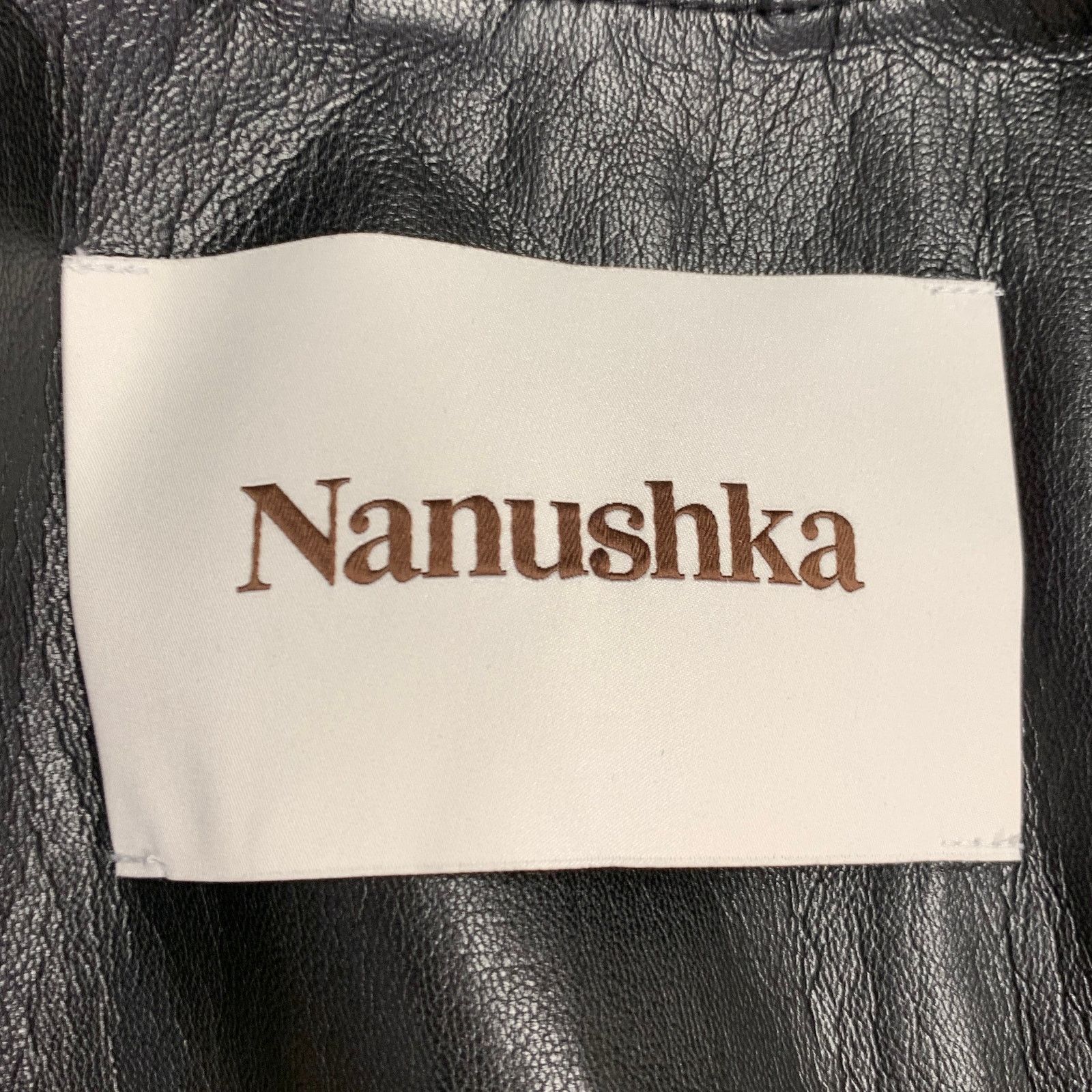 Nanushka NANUSHKA S Black Faux Leather Single Breasted Blazer Coat Size S / US 4 / IT 40 - 5 Thumbnail
