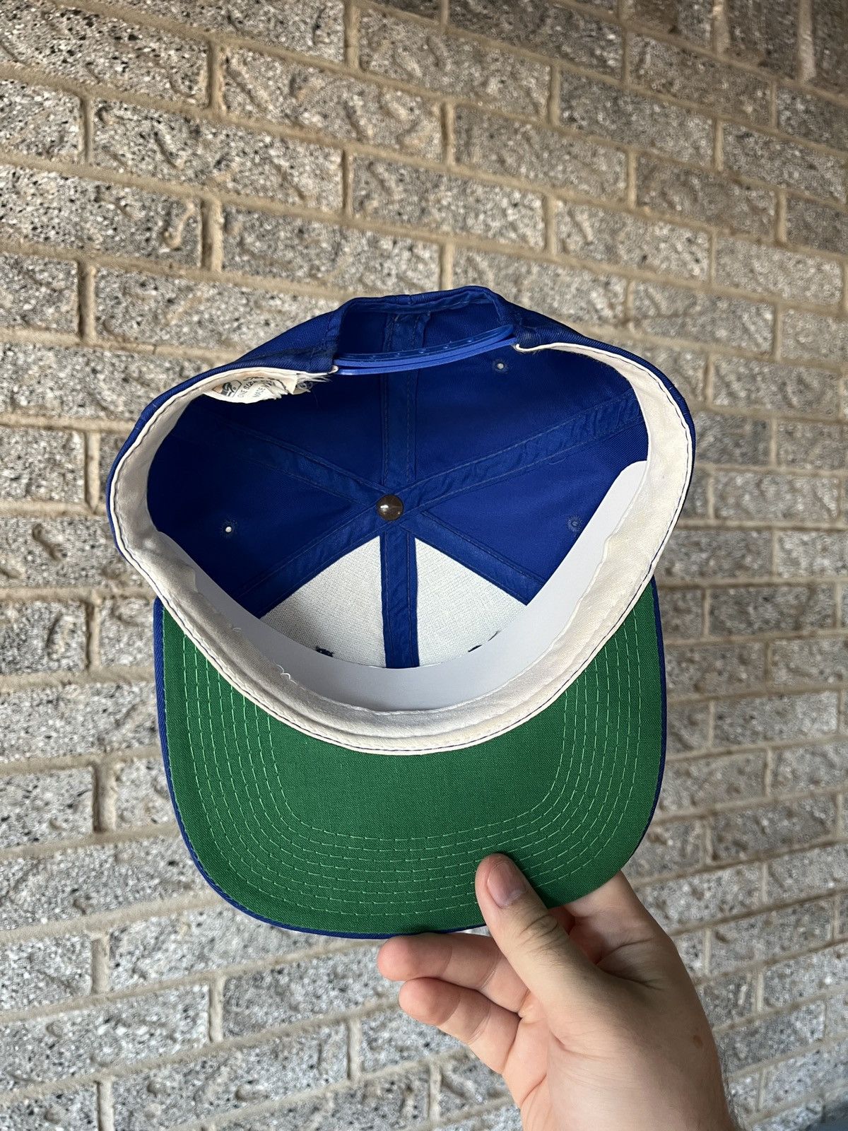 Sports Specialties × Vintage Vintage 90’s SMU Split Bar NCAA SnapBack Hat Size ONE SIZE - 2 Thumbnail