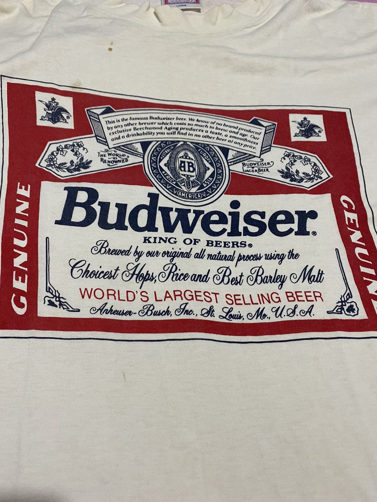 Budweiser × Vintage Vintage Budweiser shortsleeve shirt Size US L / EU 52-54 / 3 - 3 Thumbnail