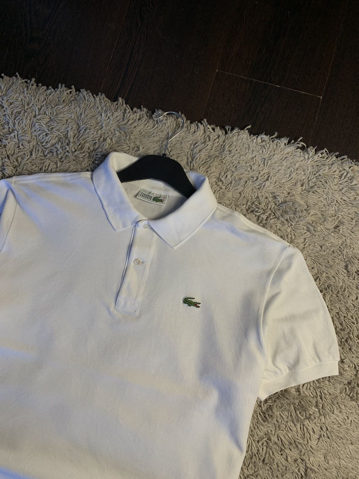 Lacoste × Vintage Vintage Lacoste Chemise France White polo Size US XL / EU 56 / 4 - 2 Thumbnail